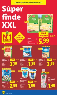 Vista previa Milbona Queso Gouda, En lonchas. 1 kg válido desde el 05.01.2026 | Página: 24