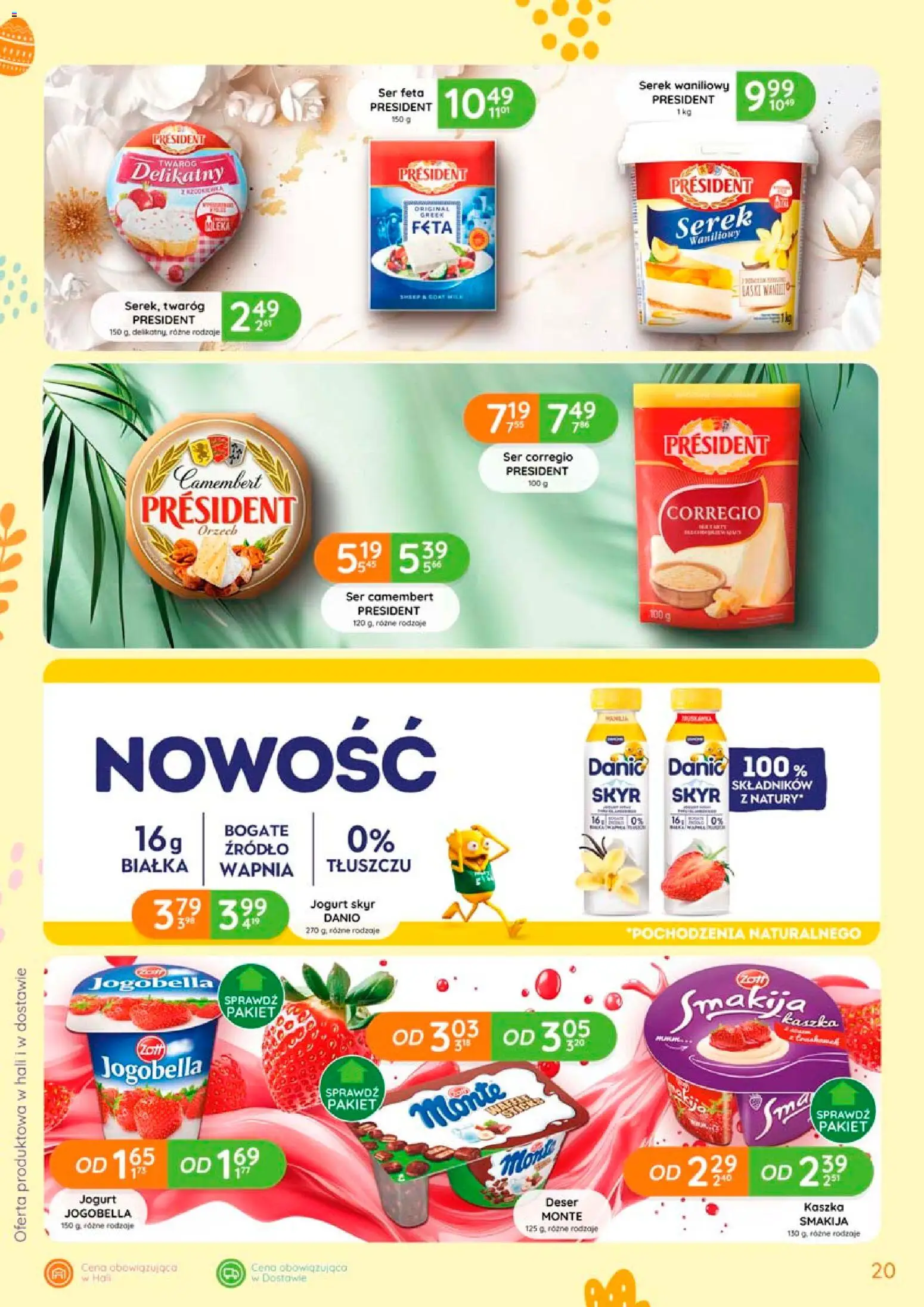 Eurocash gazetka - Oferta Produktowa od 05.03.2026 | Strona: 20 | Produkty: Mleka, Twaróg, Ser feta, Skyr