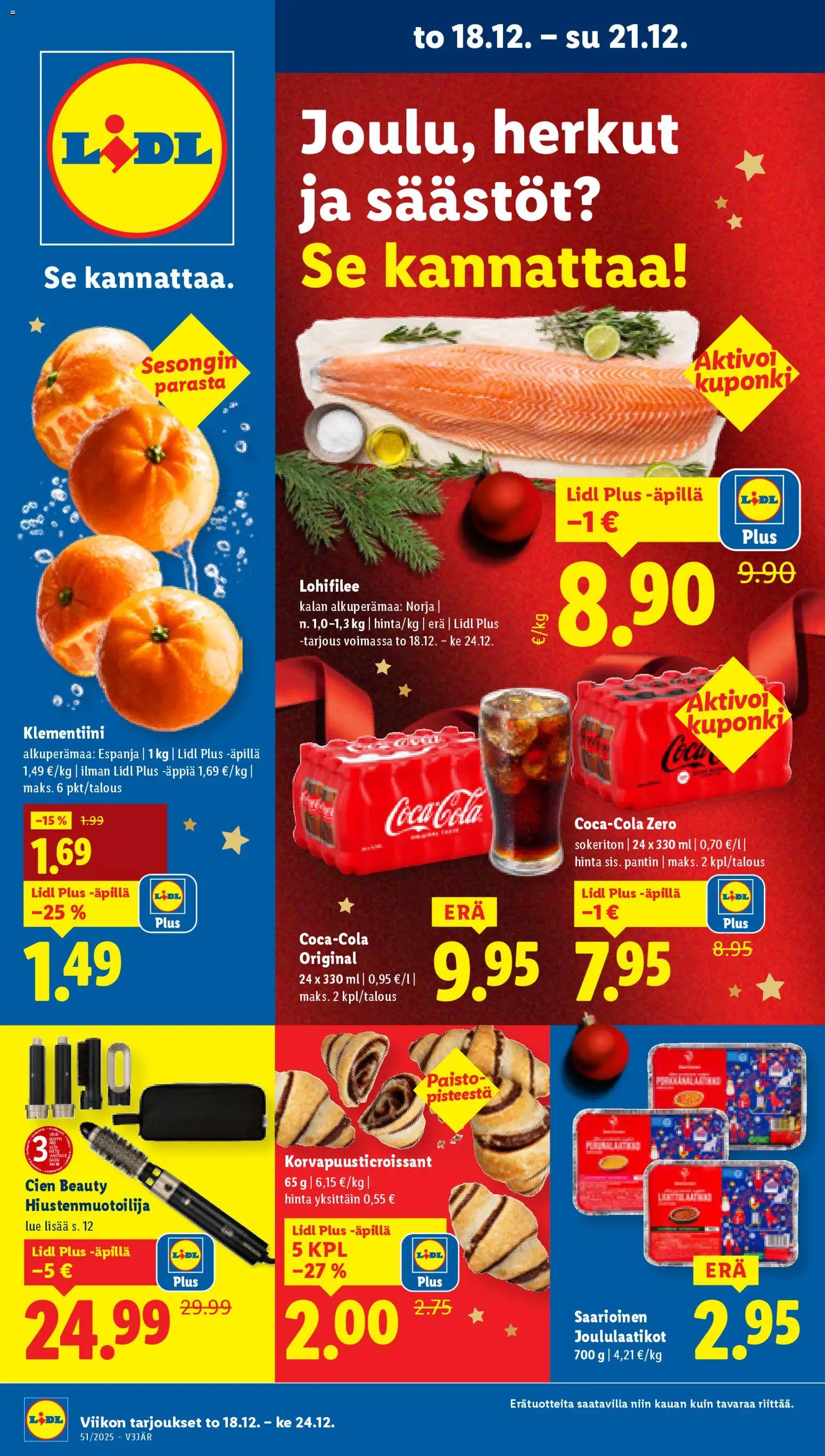 Lidl tarjoukset - Rovaniemi – voimassa 18.12.2025 alkaen | Sivu: 1 | Tuotteet: Klementiini