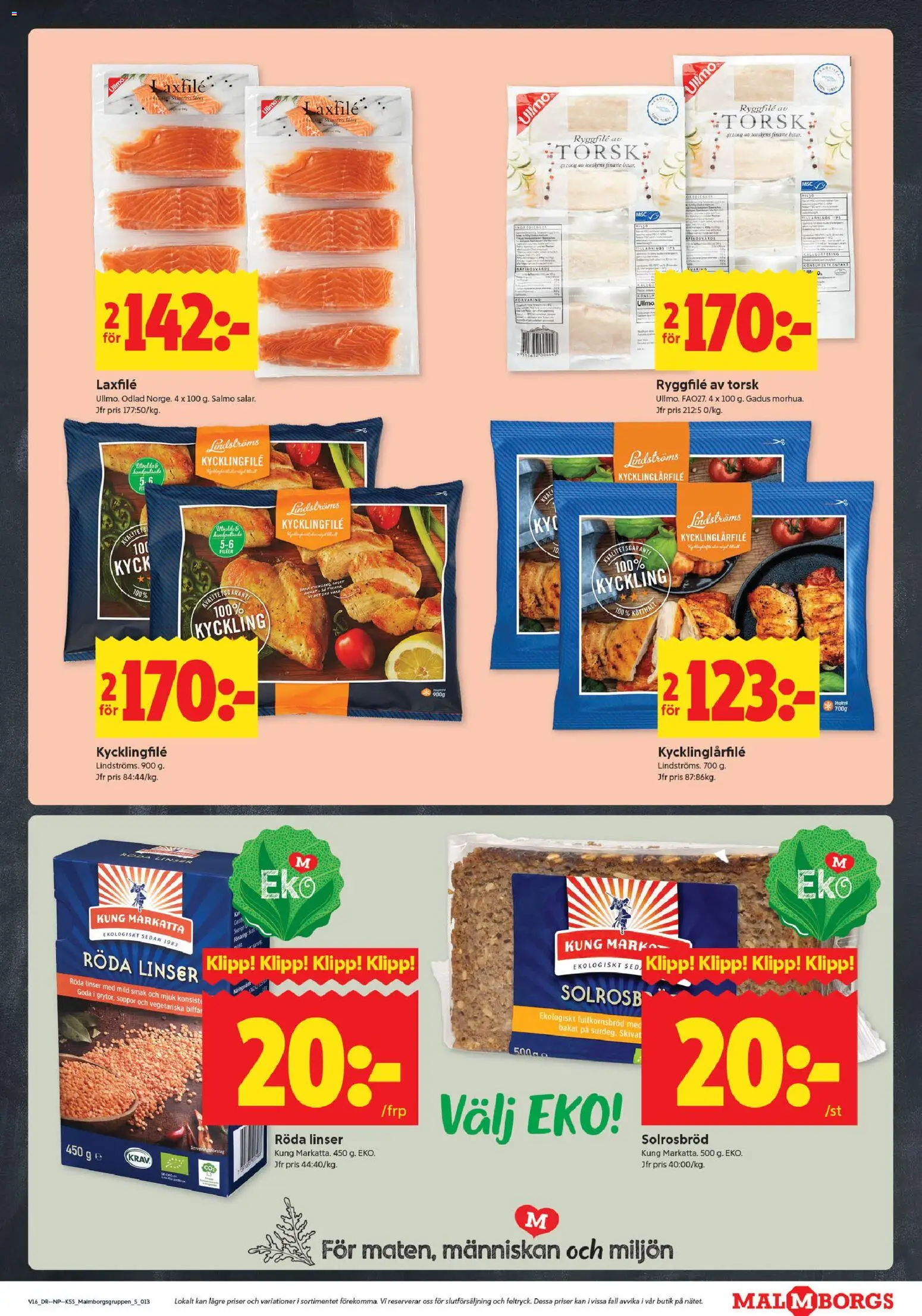 ICA Kvantum reklamblad aktuell från 13.04.2026 | Sida: 13 | Produkter: Linser, Röda linser, Kycklingfile