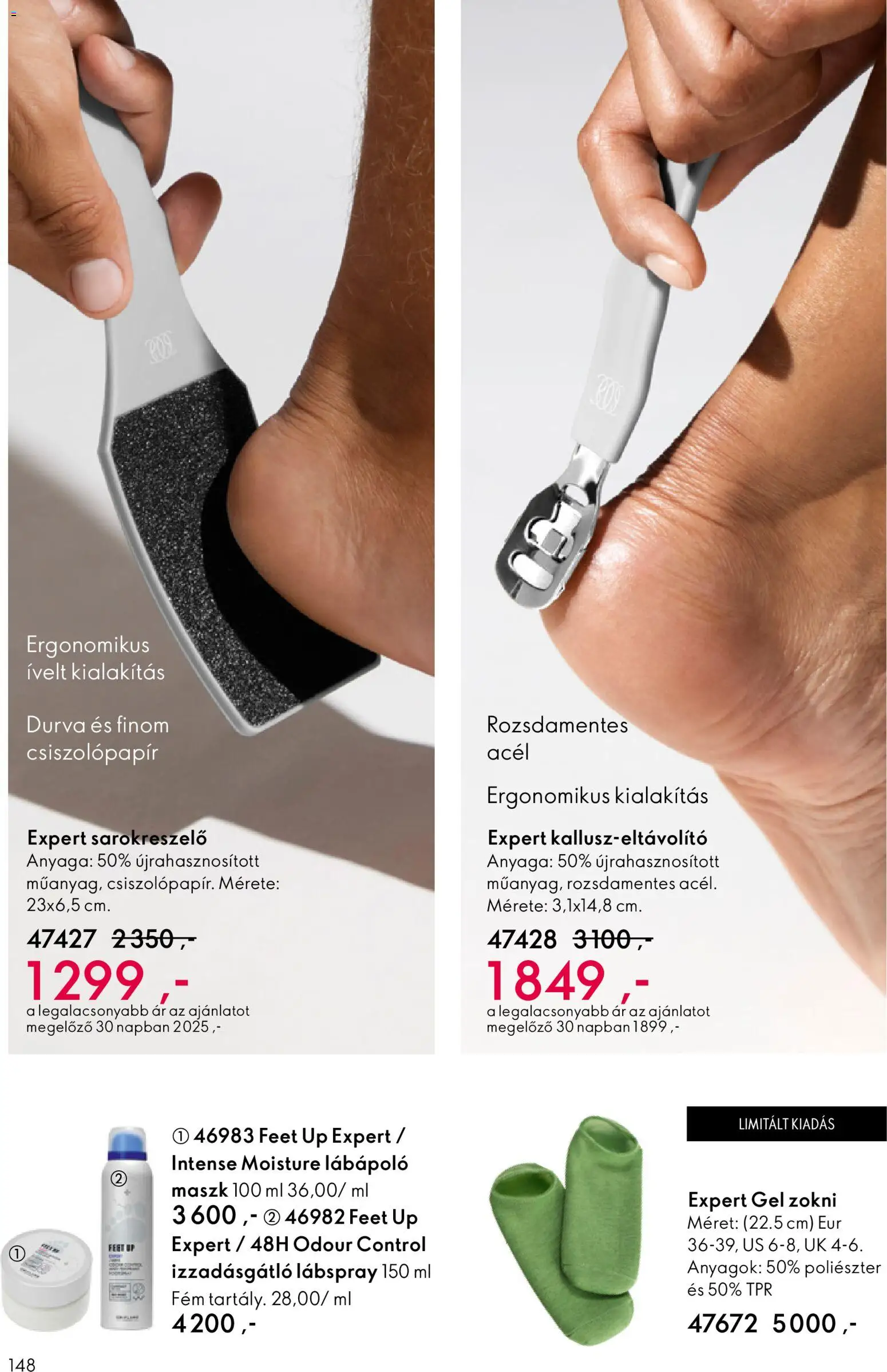 Oriflame akciós ujság - amely érvényes a következő dátumtól: 21.01.2026 | Oldal: 148 | Termékek: Csiszolópapír, Maszk, Izzadásgátló, Zokni
