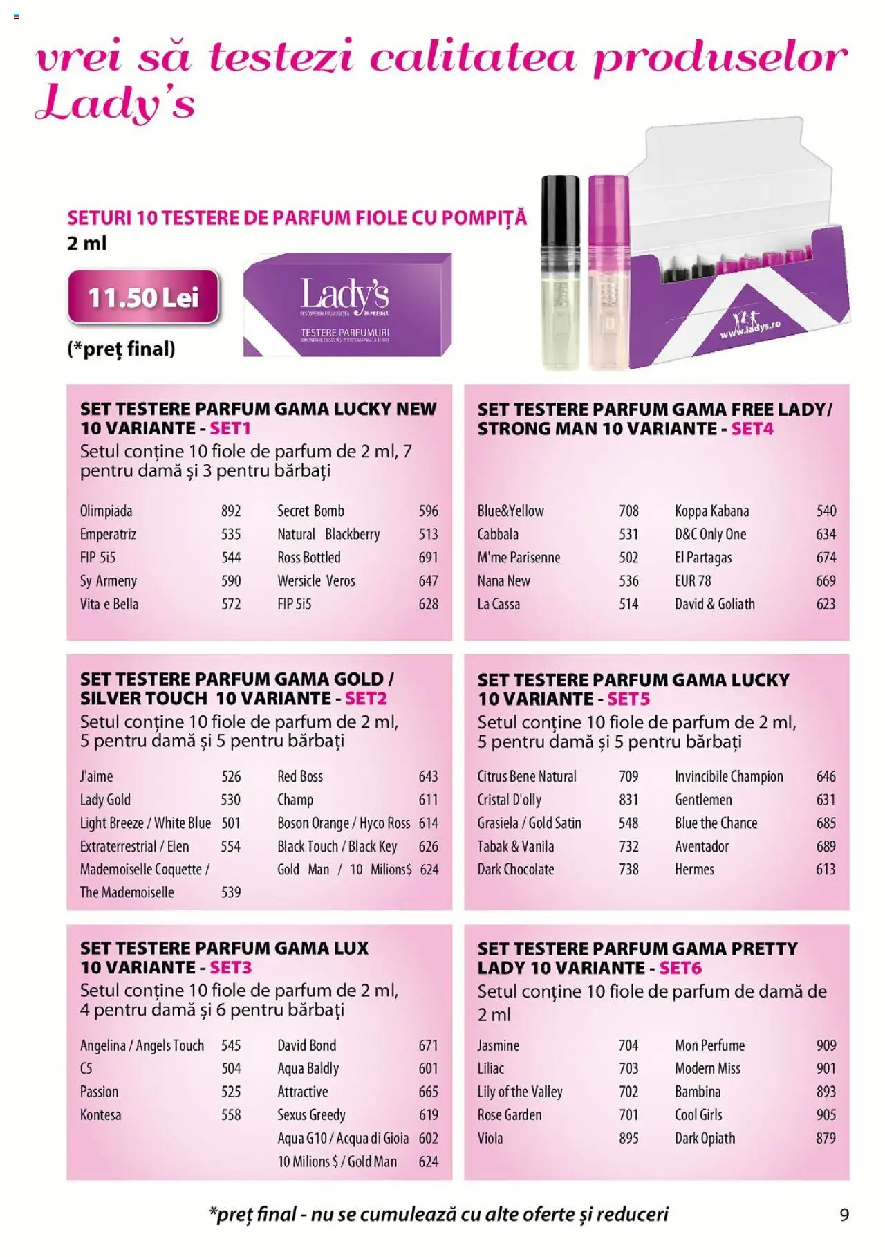 Lady’s catalog - Manual – valabil de la 17.04.2020 | Pagină: 9