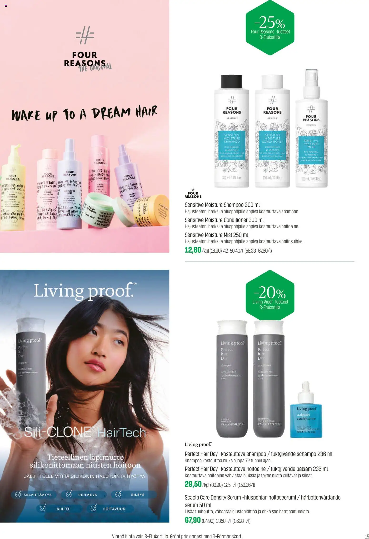 Sokos tarjoukset – voimassa 26.01.2026 alkaen | Sivu: 15 | Tuotteet: Shampoo, Hoitoaine