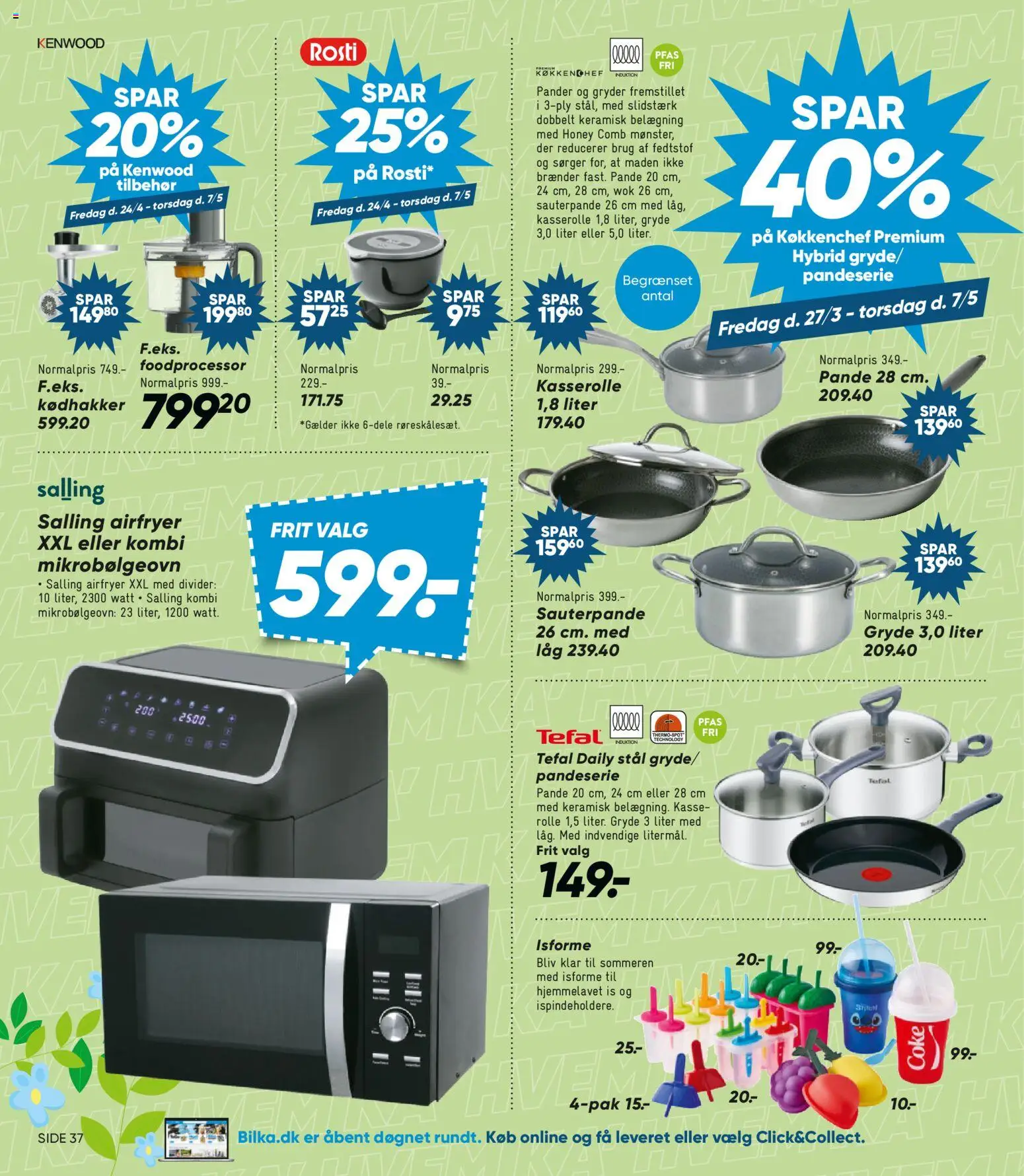 Bilka tilbudsavis – gyldig fra 24.04.2026 | Side: 20 | Produkter: Is, Foodprocessor, Mikrobølgeovn