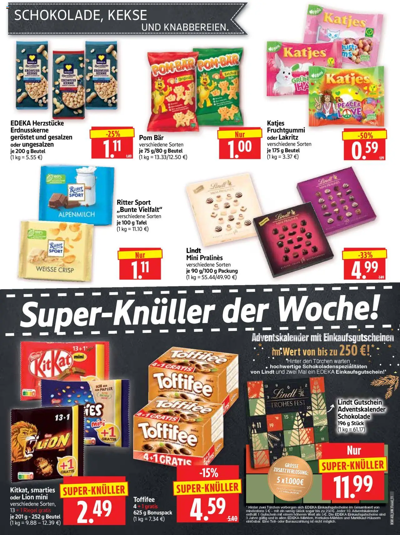 HERKULES Prospekt 	 – gültig ab 20.10.2025 | Seite: 11 | Produkte: Toffifee, Lindt, Ketchup, Kekse