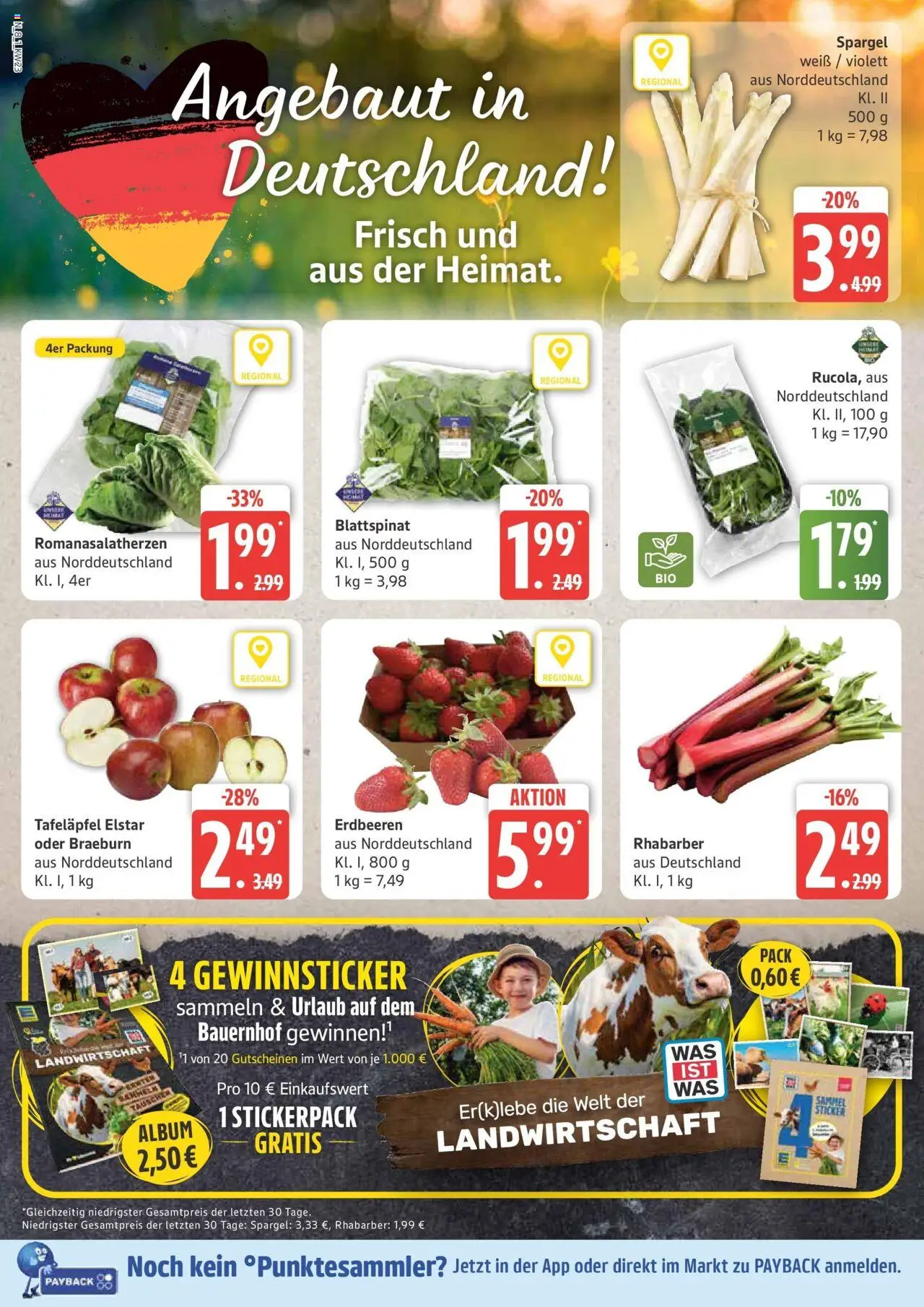 Marktkauf - Marktkauf: Wochenangebote - gültig ab dem 01.06.2025 | Seite: 8 | Produkte: Rucola, Spargel, Rhabarber, Erdbeeren