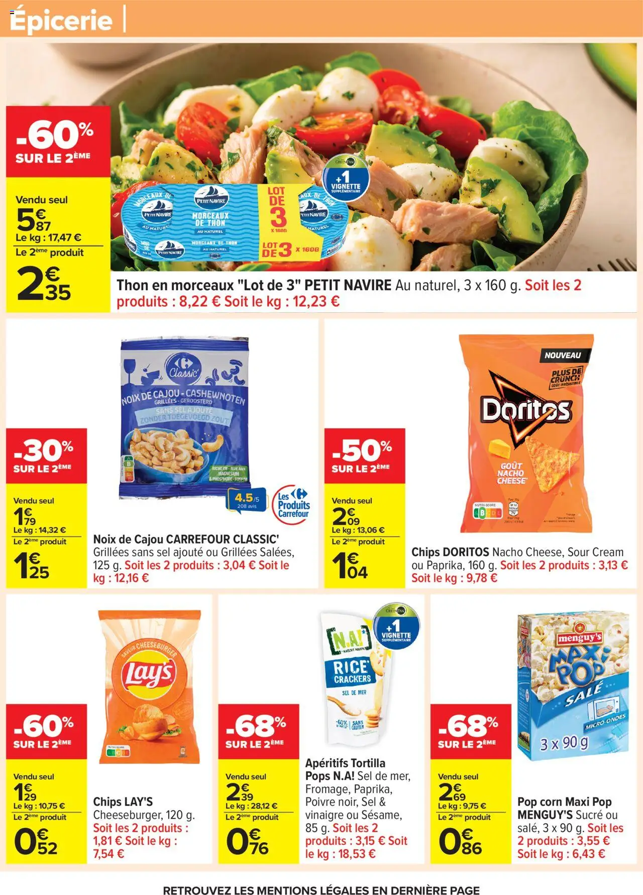 {H1} | Page: 38 | Produits: Crackers, Noix de cajou, Chips, Noix