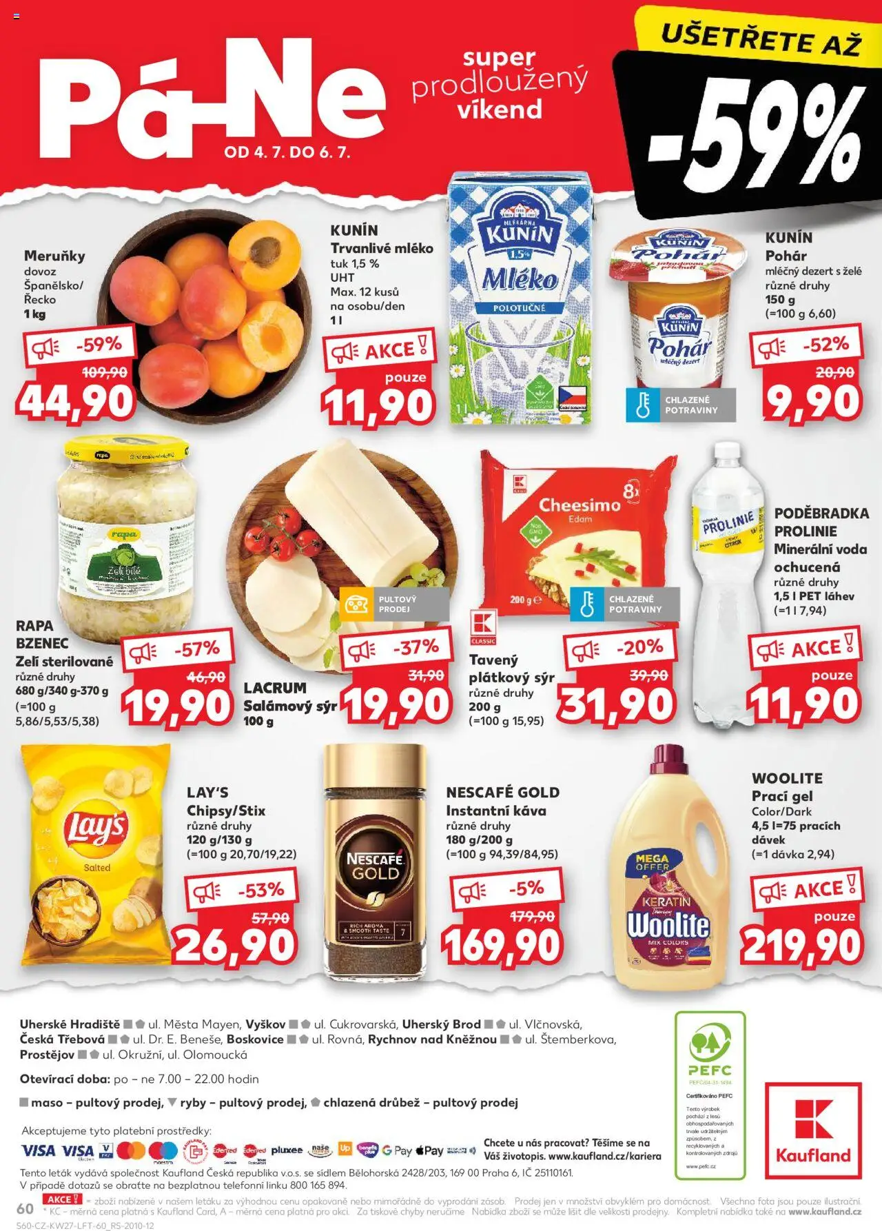 Kaufland leták od 02.07.2025 | Strana: 60 | Produkty: Káva, Poděbradka, Lay's, Prolinie