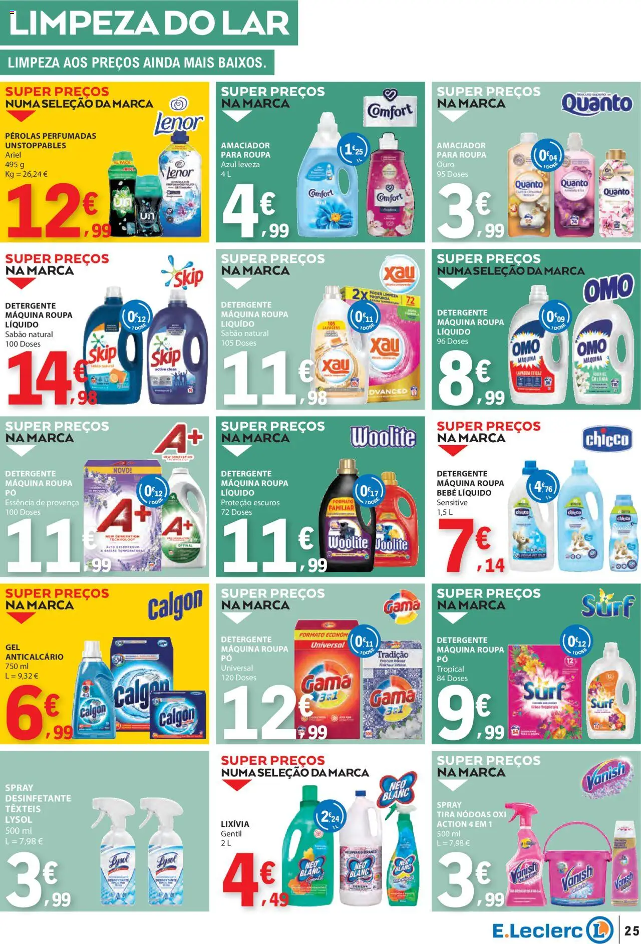 E.Leclerc folheto │ válido de 16.10.2025 | Página: 25 | Produtos: Sabão, Detergente