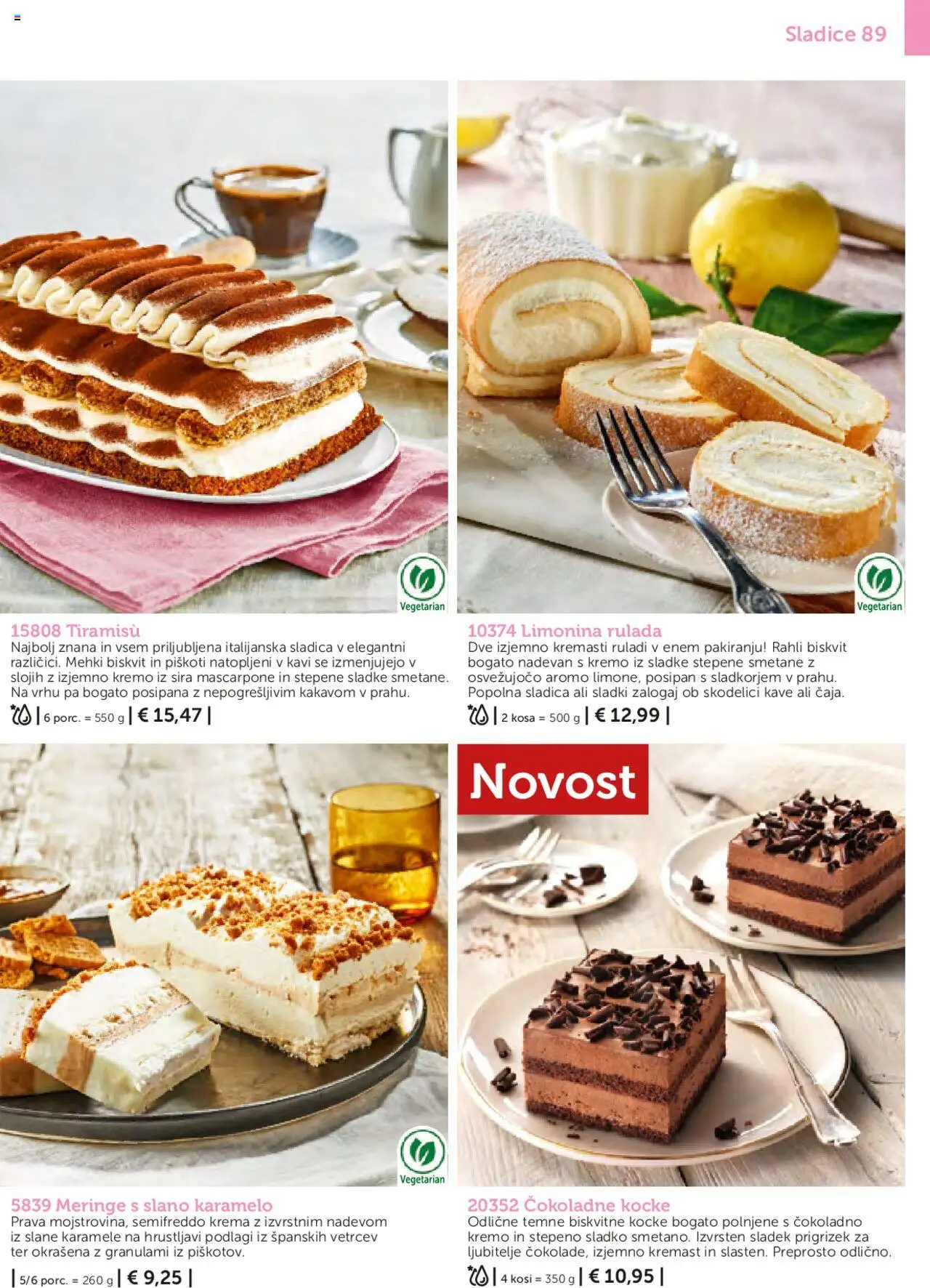 Bofrost katalog │ velja od 01.05.2025 | Stran: 89 | Izdelki: Krema, Karamele, Piskoti