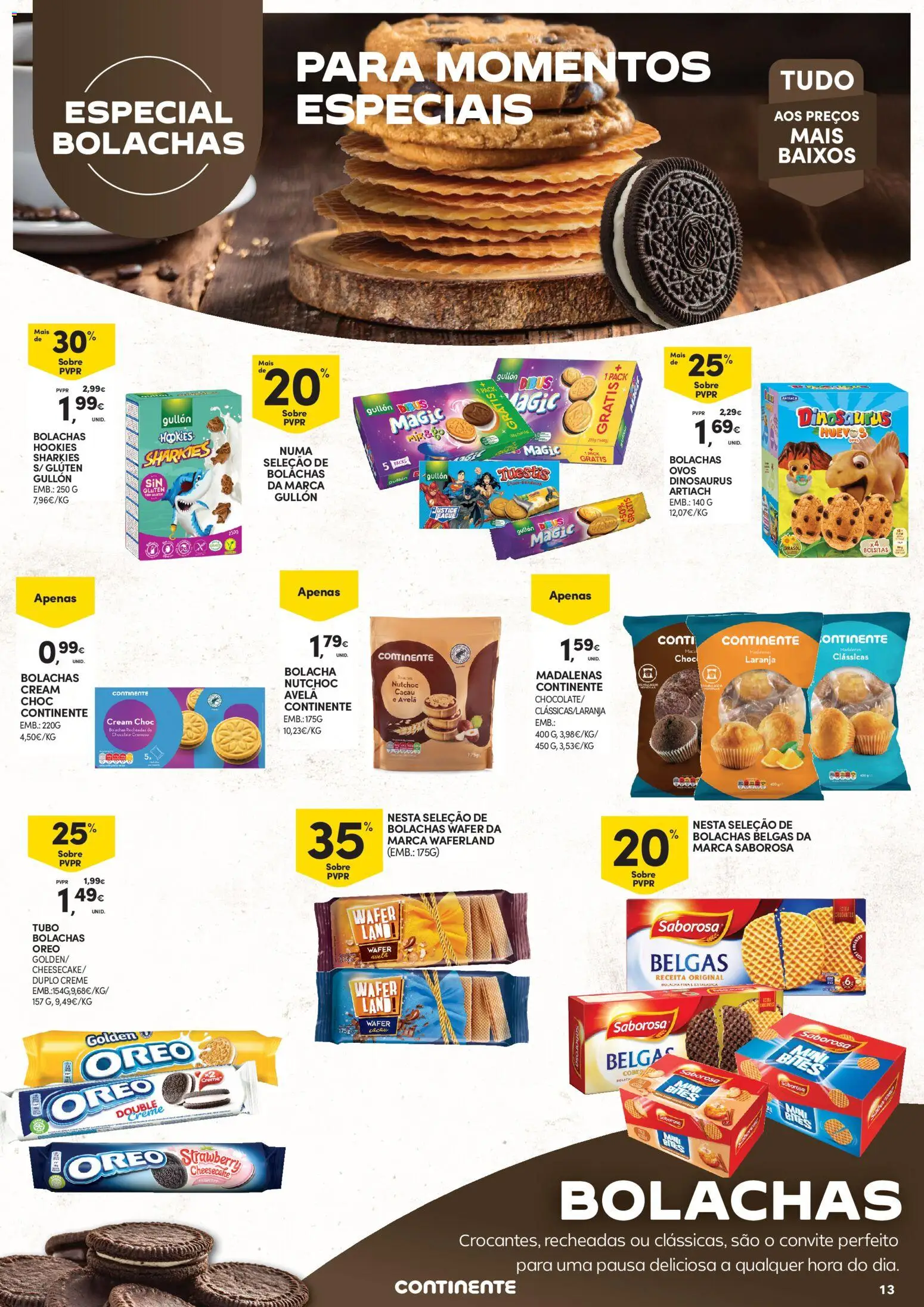 Continente - Açores │ válido de 05.03.2026 | Página: 13 | Produtos: Bolachas, Ovos, Maça, Creme