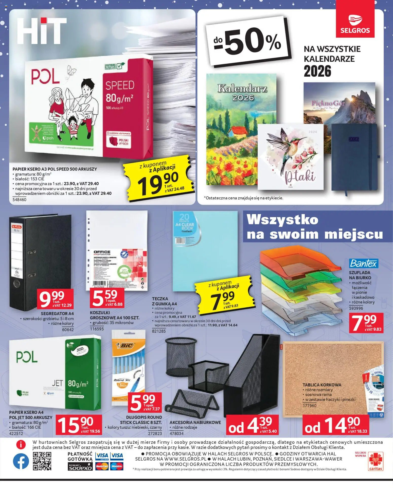 Selgros cash&carry Gazetka - Oferta przemysłowa od 08.01.2026 | Strona: 24 | Produkty: Kalendarz, Biurko, Papier ksero