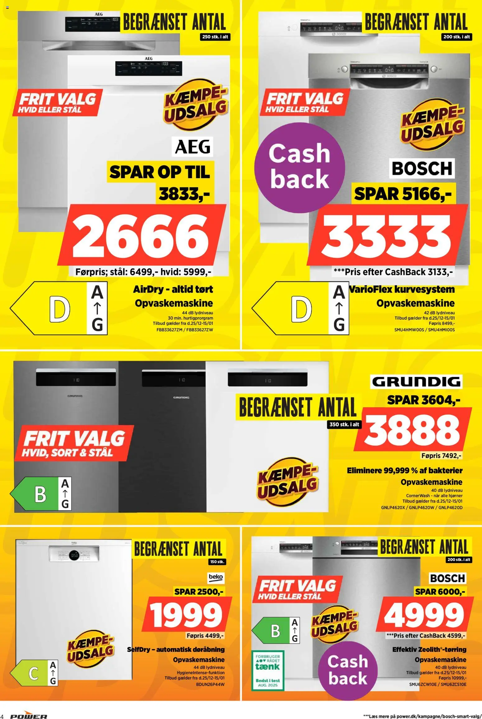 Power tilbudsavis – gyldig fra 09.01.2026 | Side: 4 | Produkter: Opvaskemaskine