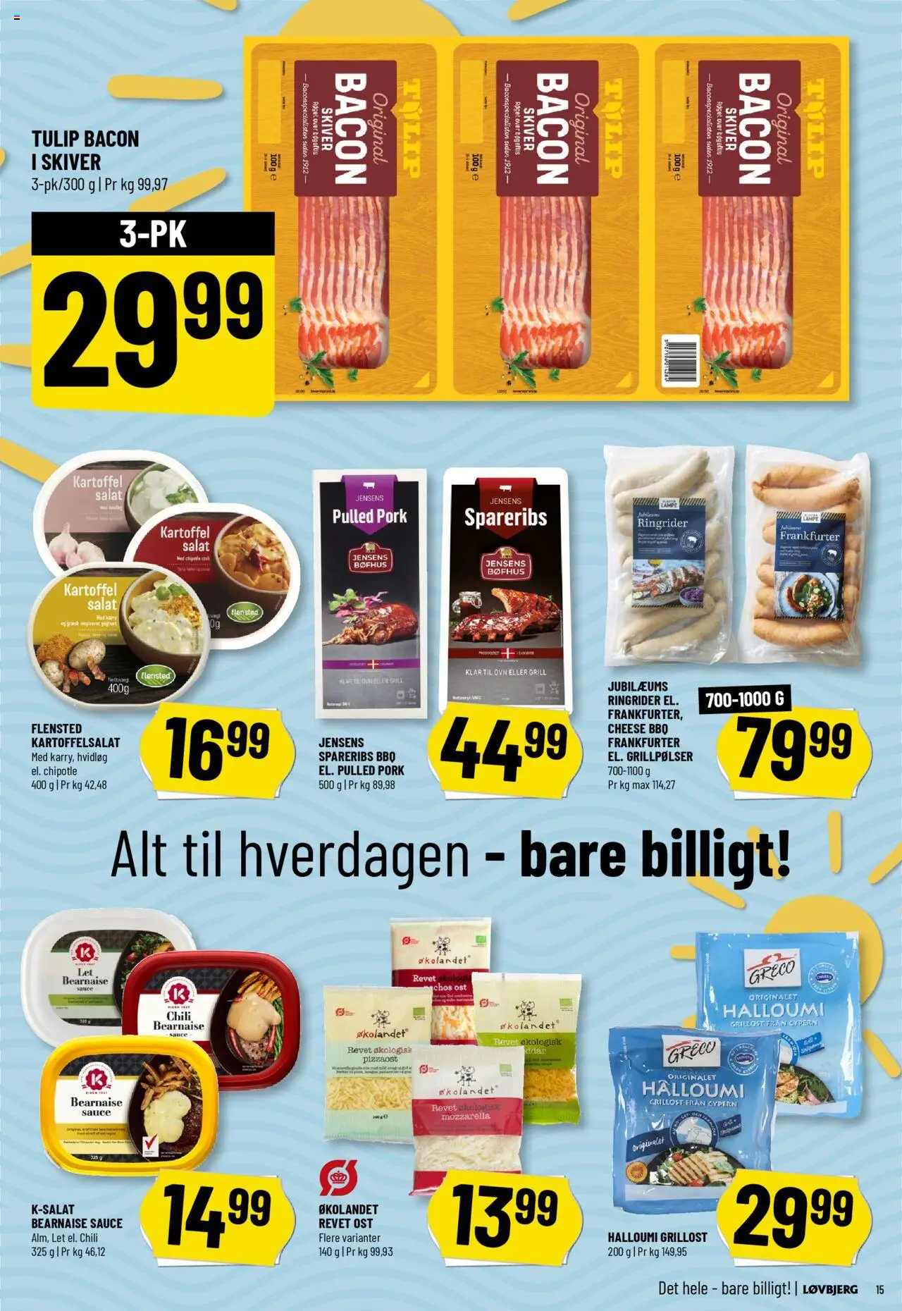 Løvbjerg Tilbudsavis gyldig fra 04.07.2025 | Side: 17 | Produkter: Ost, Kartoffelsalat, Lampe, Mozzarella