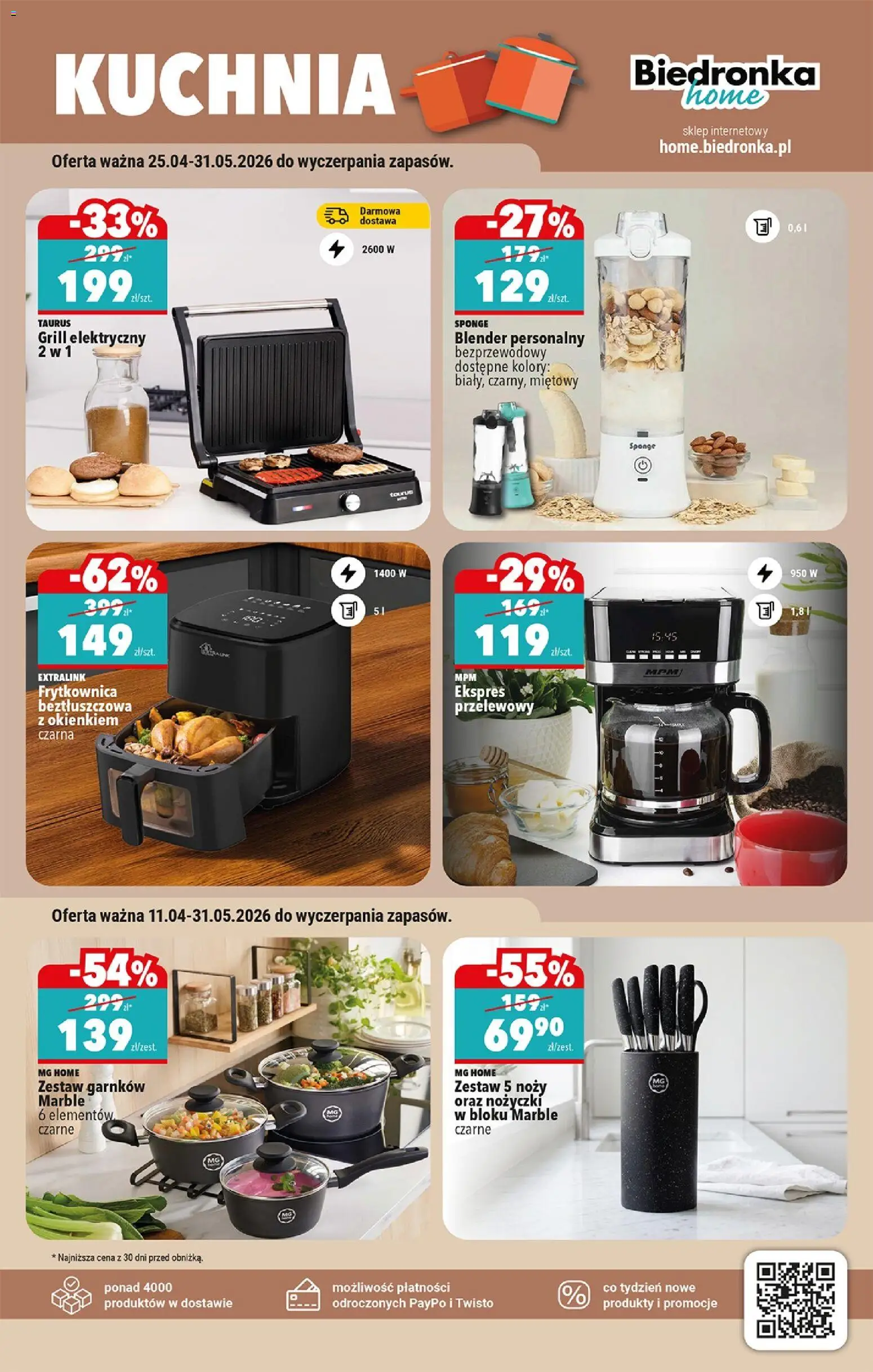 Biedronka gazetka - Hity i inspiracje od 25.04.2026 | Strona: 43 | Produkty: Grill, Frytkownica, Frytkownica beztłuszczowa, Blender