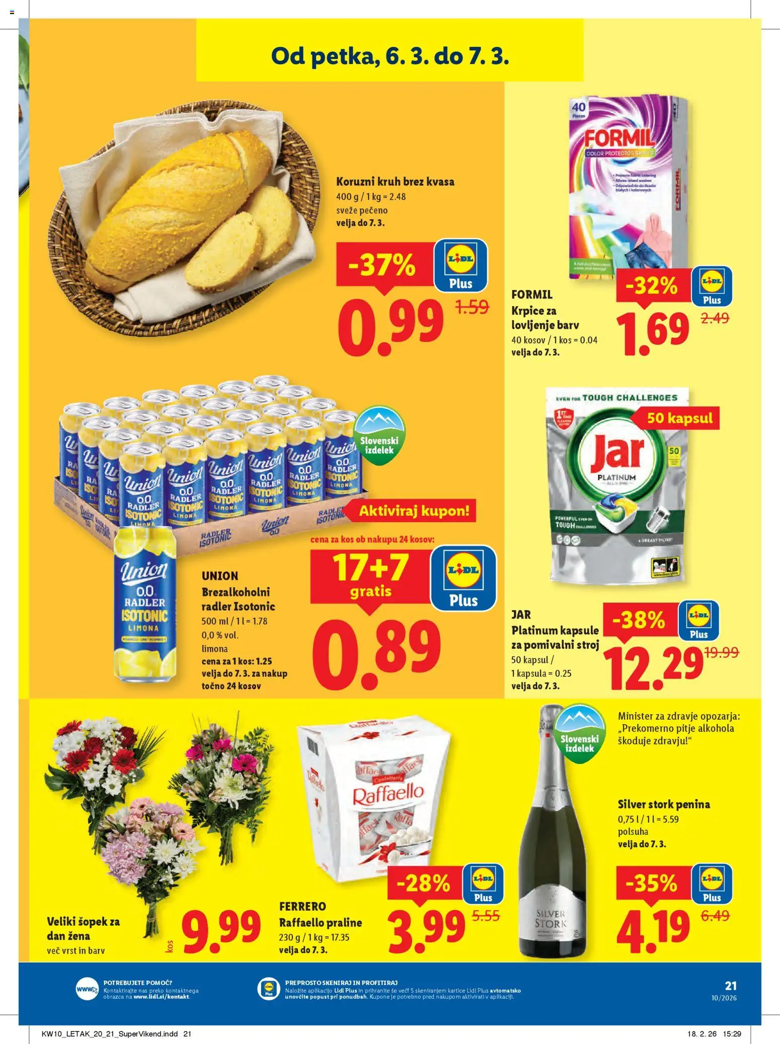Novi Lidl katalog ponudbe – veljaven od 05.03.2026 | Stran: 49 | Izdelki: Šopek, Kos, Penina, Kruh