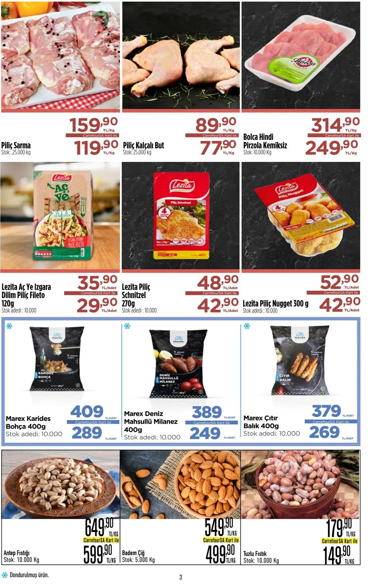 CarrefourSA Katalog - 01.08.2025 tarihinden itibaren geçerlidir | Sayfa: 3 | Ürünler: Balık, Piliç, Pirzola, Izgara
