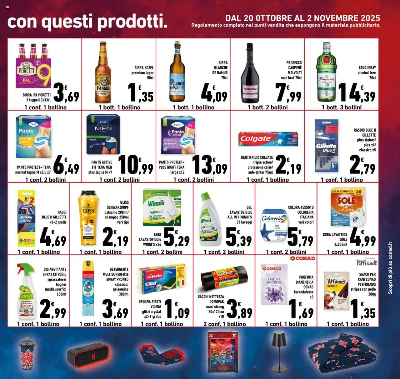 Volantino Conad del 22.10.2025 | Pagina: 21 | Prodotti: Spugna, Shampoo, Detergente, Lavastoviglie