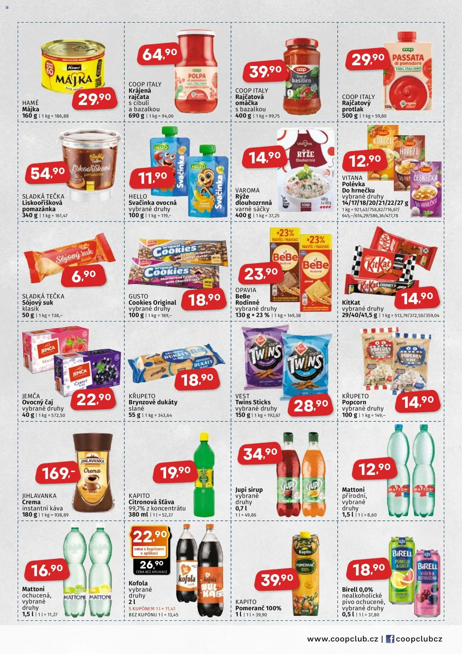 Coop leták - Východočeský region od 22.04.2026 | Strana: 3 | Produkty: Hovězí, Birell, Popcorn, Kuře