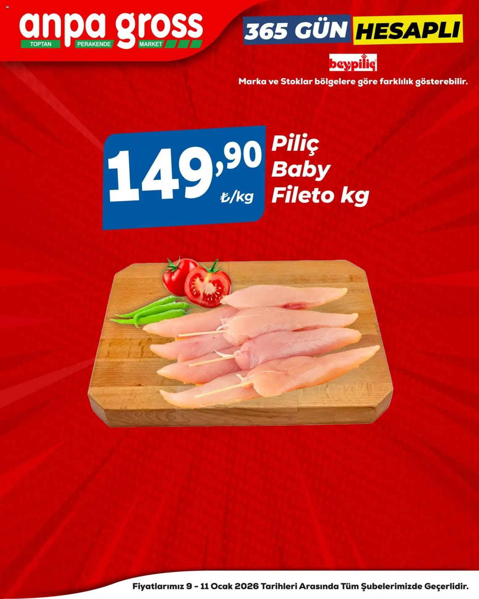 Anpa Gross Piliçte Tazelik - 09.01.2026 tarihinden itibaren geçerlidir | Sayfa: 7 | Ürünler: Piliç, Ocak