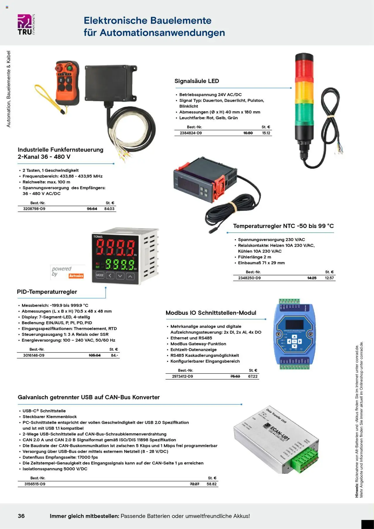 Conrad - Markenkatalog - gültig ab dem 25.08.2025 | Seite: 38 | Produkte: Kabel, USB, Batterien, Netzteil