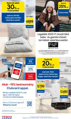 Tesco Hipermarket - Akciós újság  - amely érvényes a következő dátumtól: 16.10.2025 | Oldal: 16 | Termékek: Párnahuzat, Tefal, Ágyneműhuzat