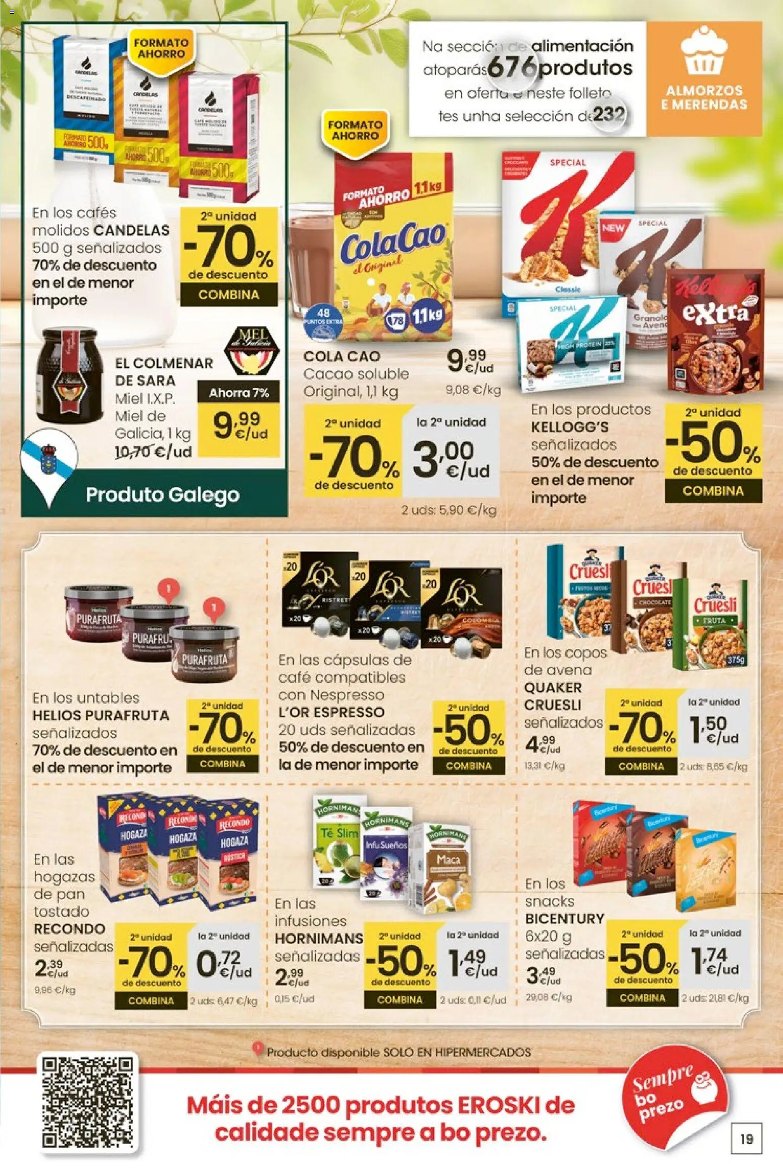 Eroski ¿Quieres ahorrar conmigo? │ válido desde el 26.03.2026 | Página: 19 | Productos: Ψηφιακή κάμερα, Pan, Té, Hogazas