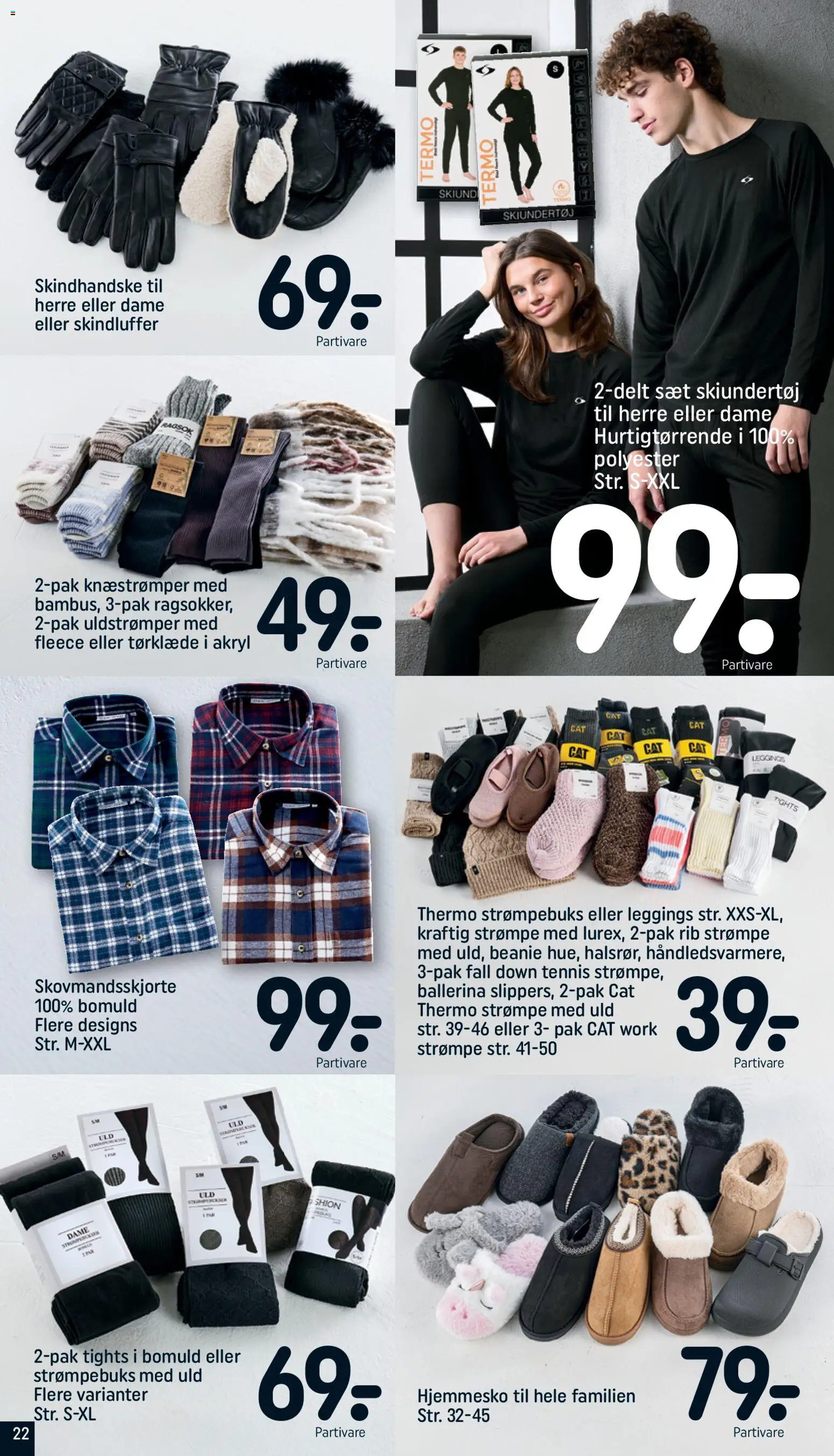 Rema 1000 tilbudsavis – gyldig fra 11.01.2026 | Side: 22 | Produkter: Leggings, Hjemmesko, Tights