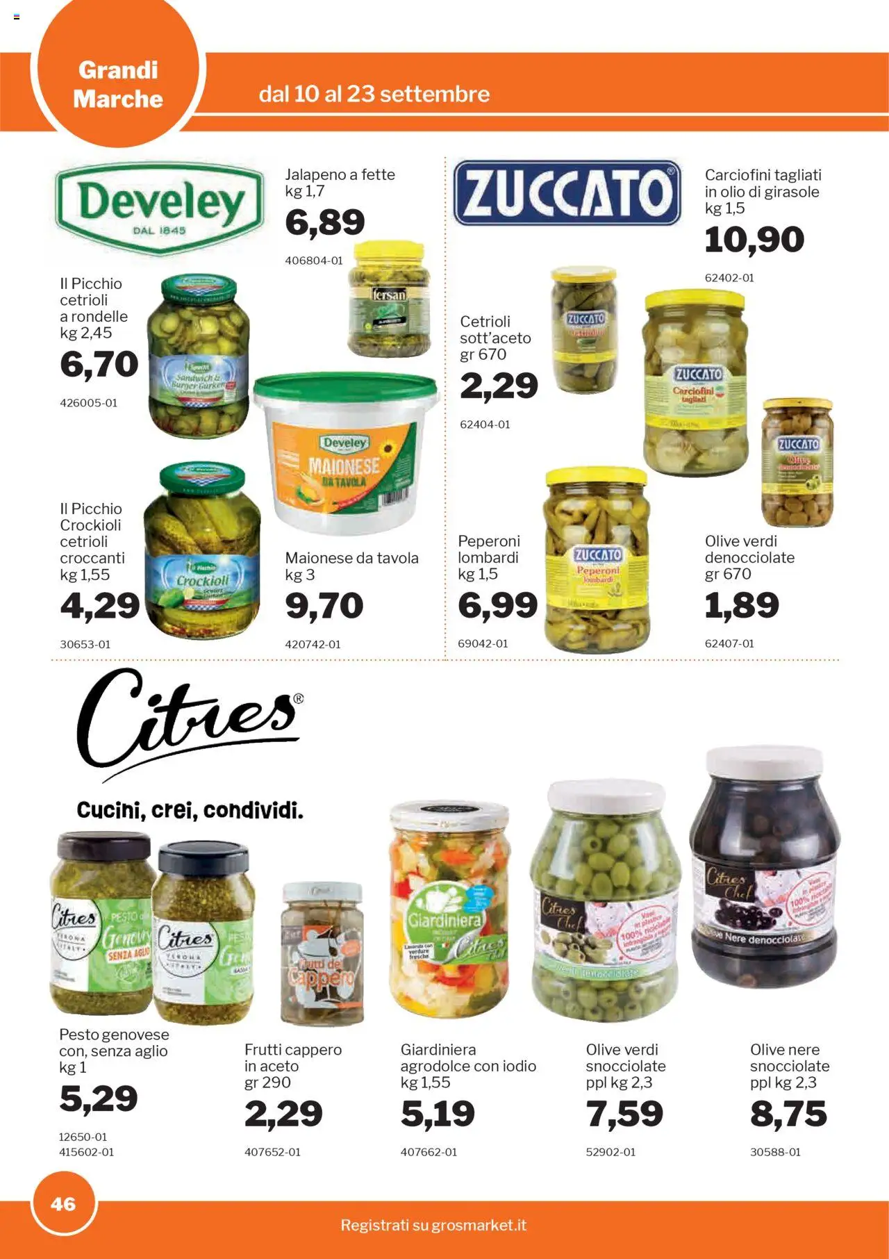Volantino Sogegross del 10.09.2025 | Pagina: 46 | Prodotti: Peperoni, Aglio, Pesto, Aceto