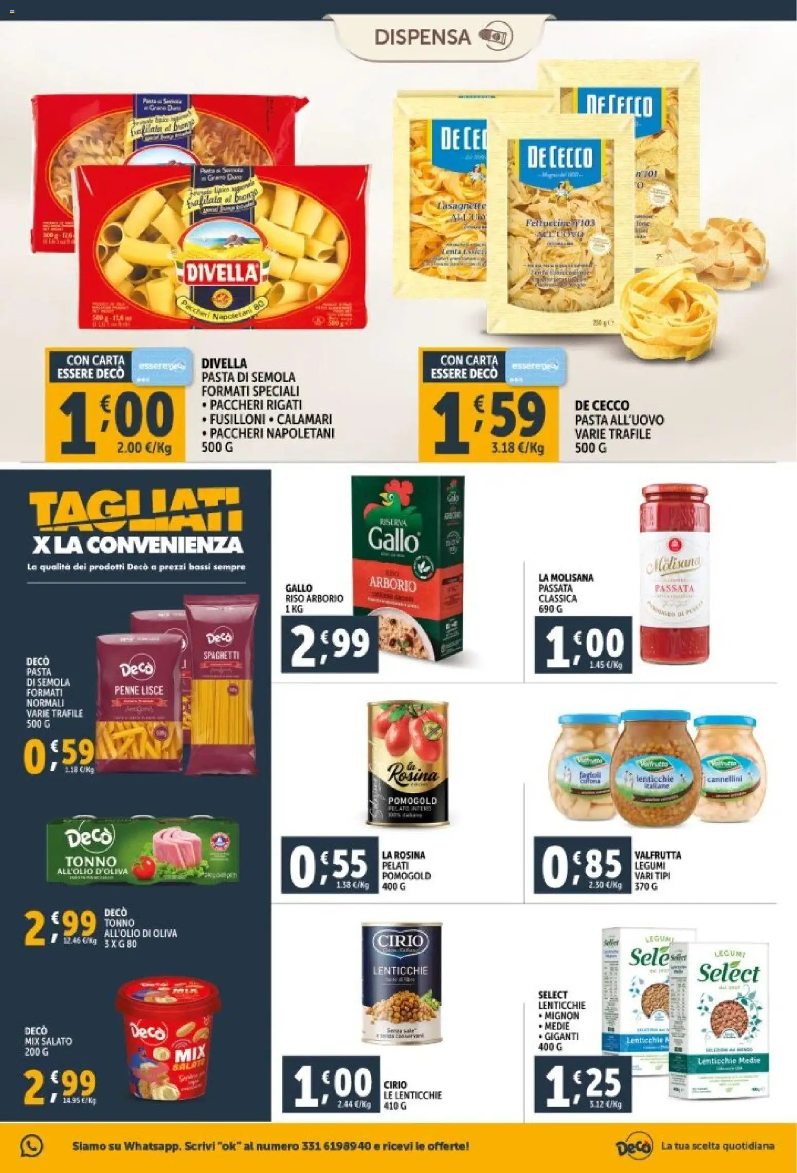 Volantino Decò del 29.12.2025 | Pagina: 17 | Prodotti: Riso, Cannellini, Paccheri, Penne