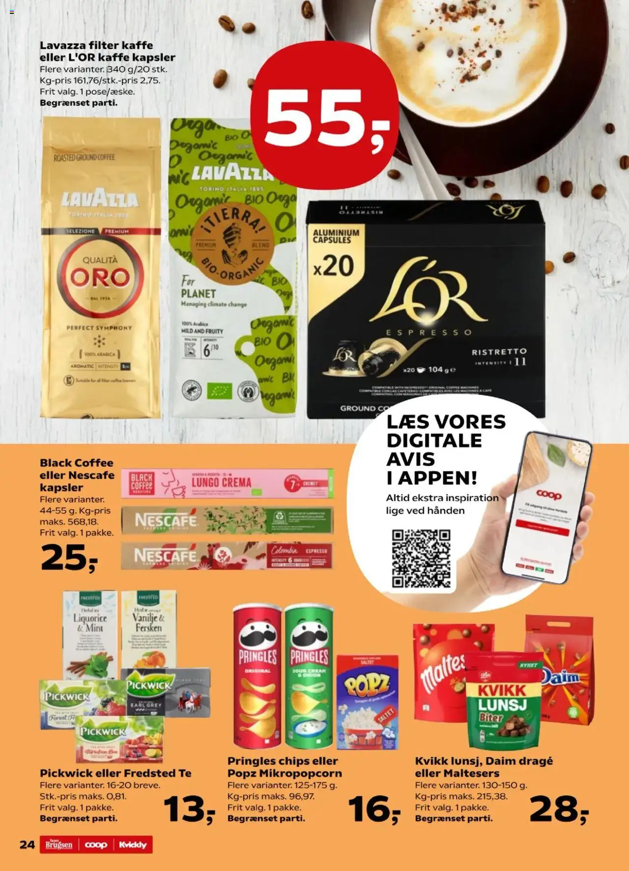 Super Brugsen tilbudsavis – gyldig fra 17.10.2025 | Side: 26 | Produkter: Kaffe, Te, Chips, Vanilje