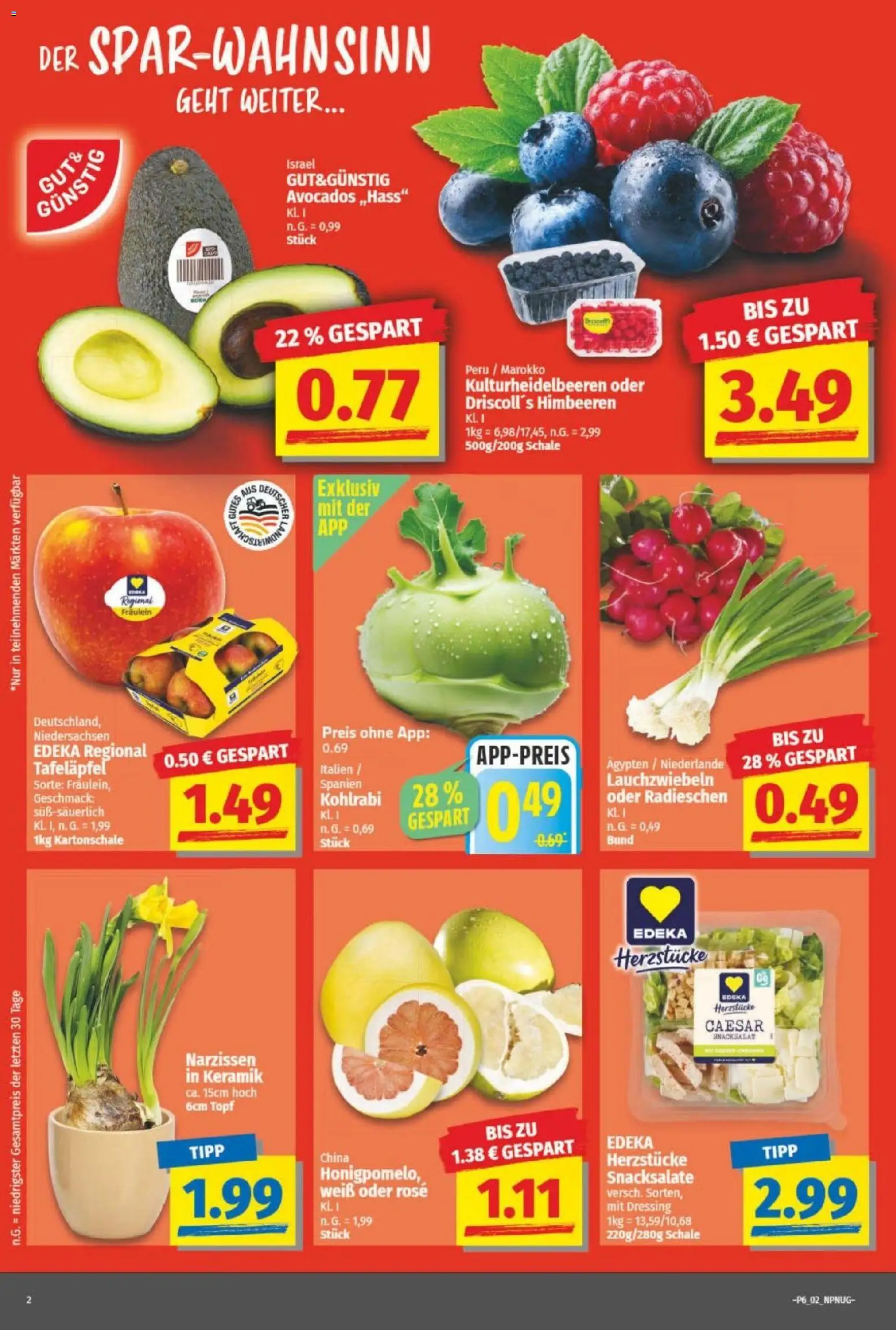 NP Discount Prospekt – gültig ab 02.02.2026 | Seite: 2 | Produkte: Himbeeren, Dressing, Kohlrabi
