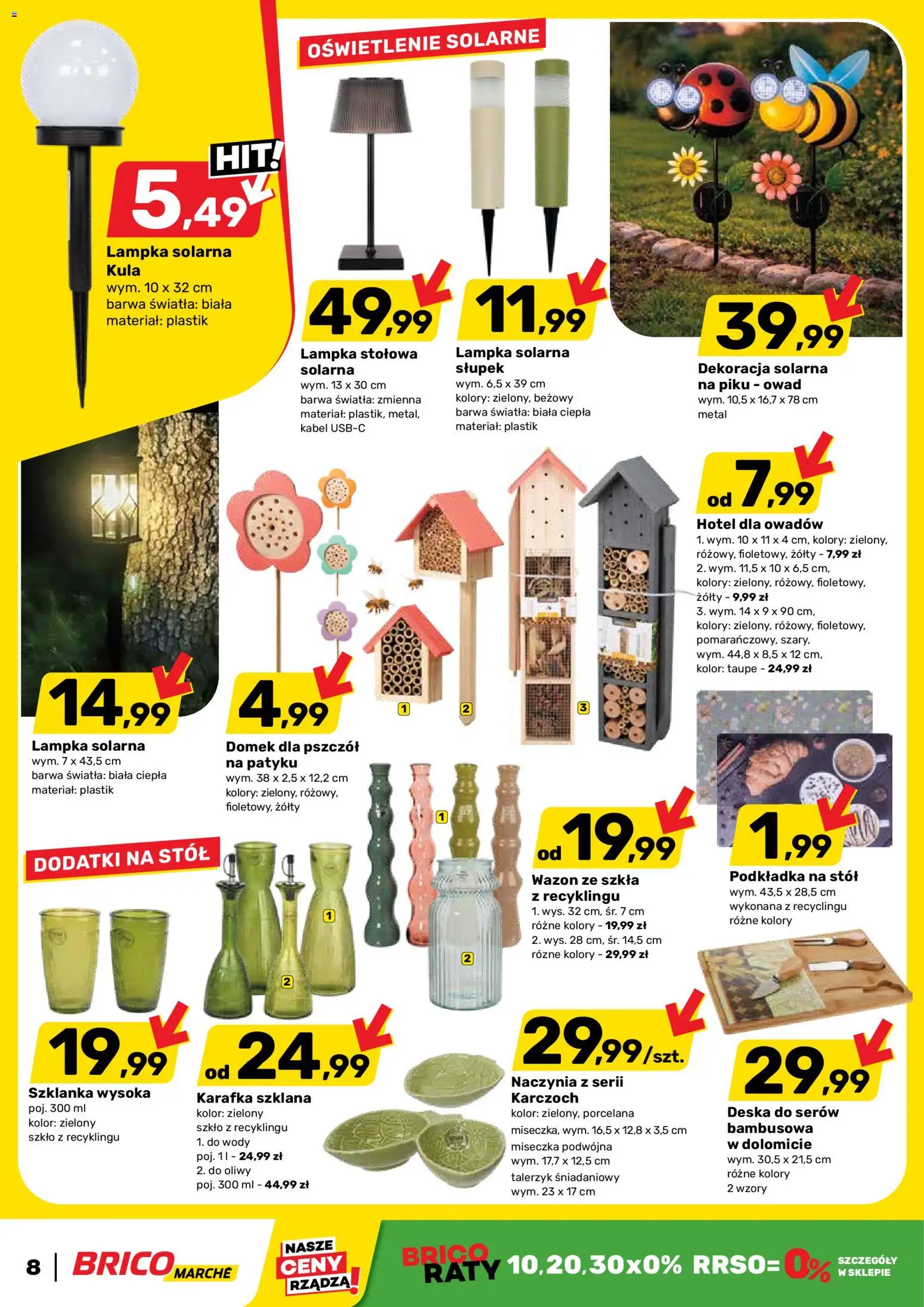 Brico Marché gazetka od 08.04.2026 | Strona: 8 | Produkty: Szklanka, Kabel, Stół, Wazon
