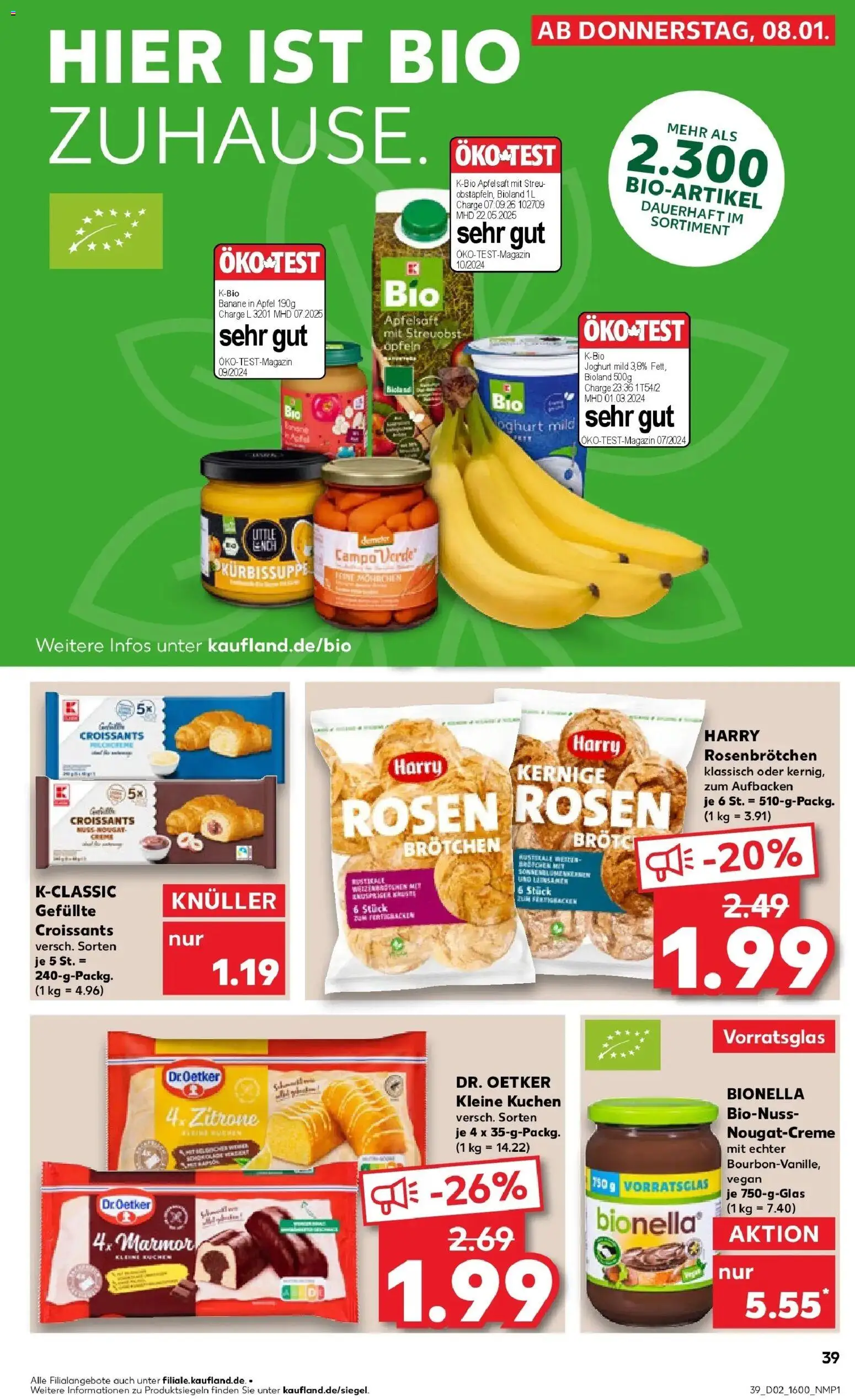 Kaufland prospekt Soest	 – gültig ab 11.01.2026 | Seite: 39 | Produkte: Joghurt, Apfelsaft, Apple, Brot