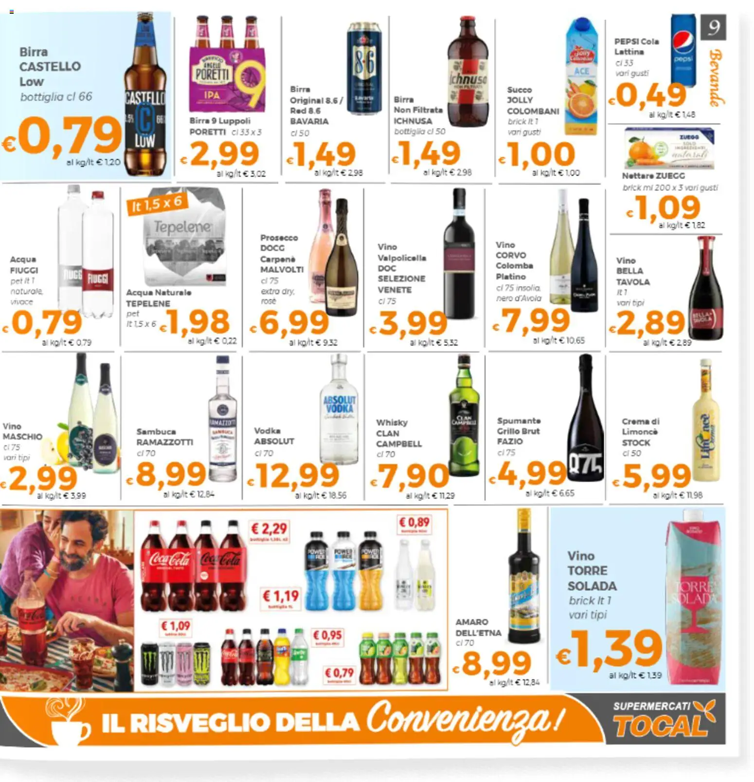 Volantino Tocal del 24.02.2026 | Pagina: 9 | Prodotti: Crema, Succo, Vino, Spumante