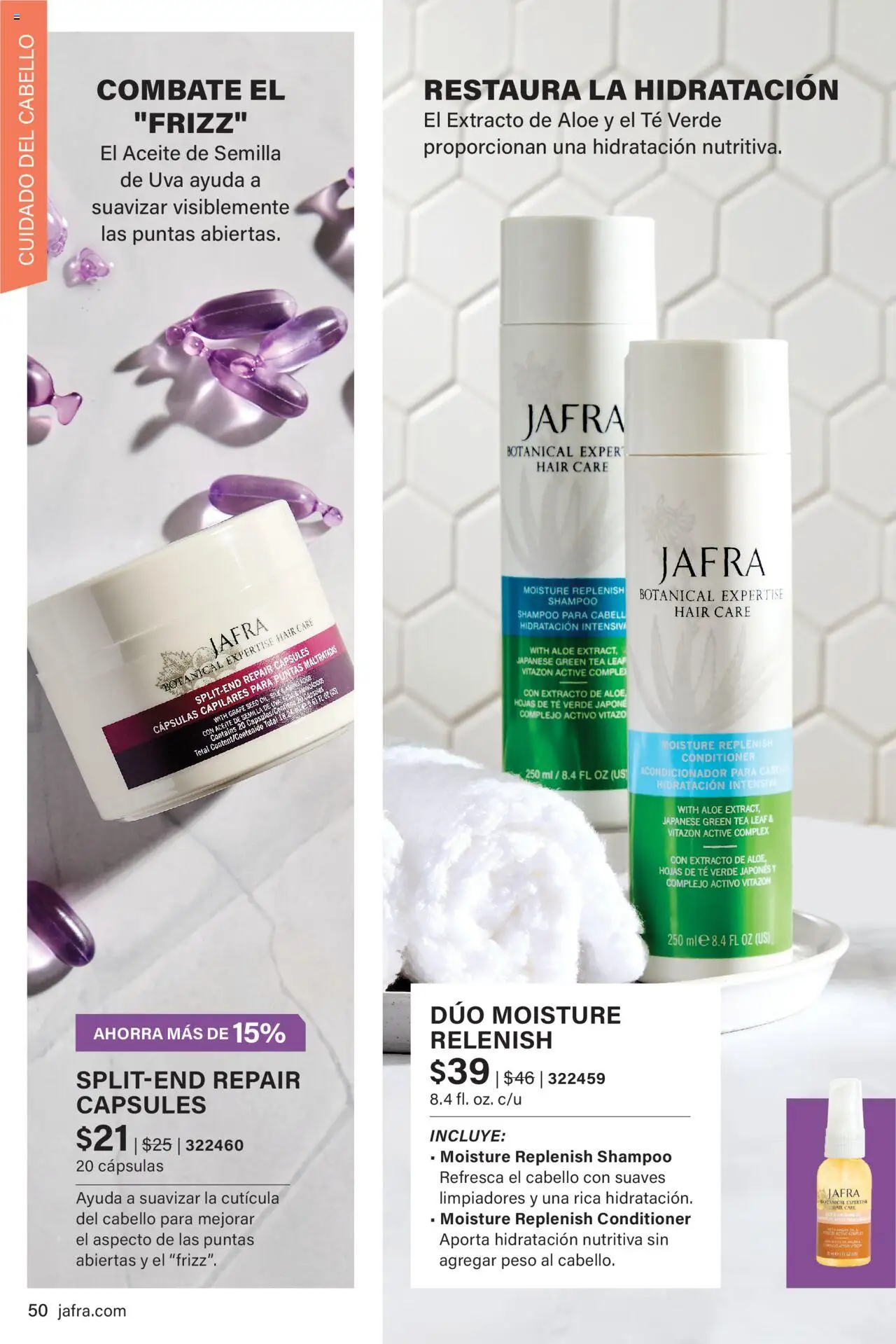 JAFRA folleto │ válido desde el 01.09.2025 | Página: 50 | Productos: Acondicionador, Aceite, Té, Aceite de argán