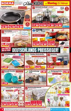 Norma Prospekt 	 ab 23.02.2026 gültig | Seite: 4 | Produkte: Orchidee, Tisch, Korb, Reinigungstücher