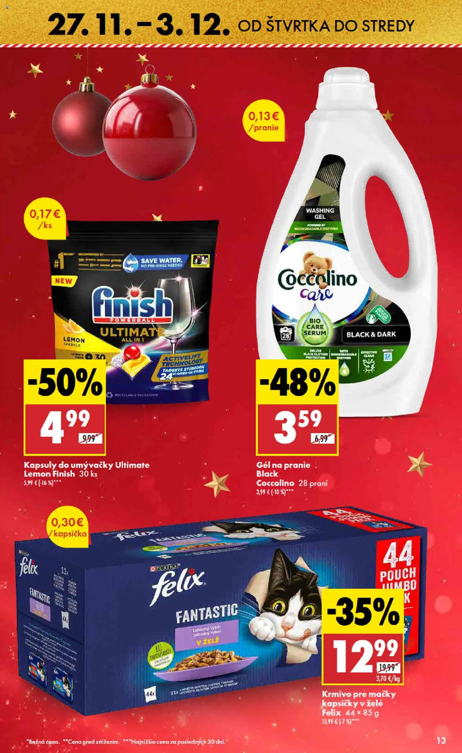 Nové Biedronka akcie – leták je platný od 27.11.2025 | Strana: 13 | Produkty: Felix, Coccolino