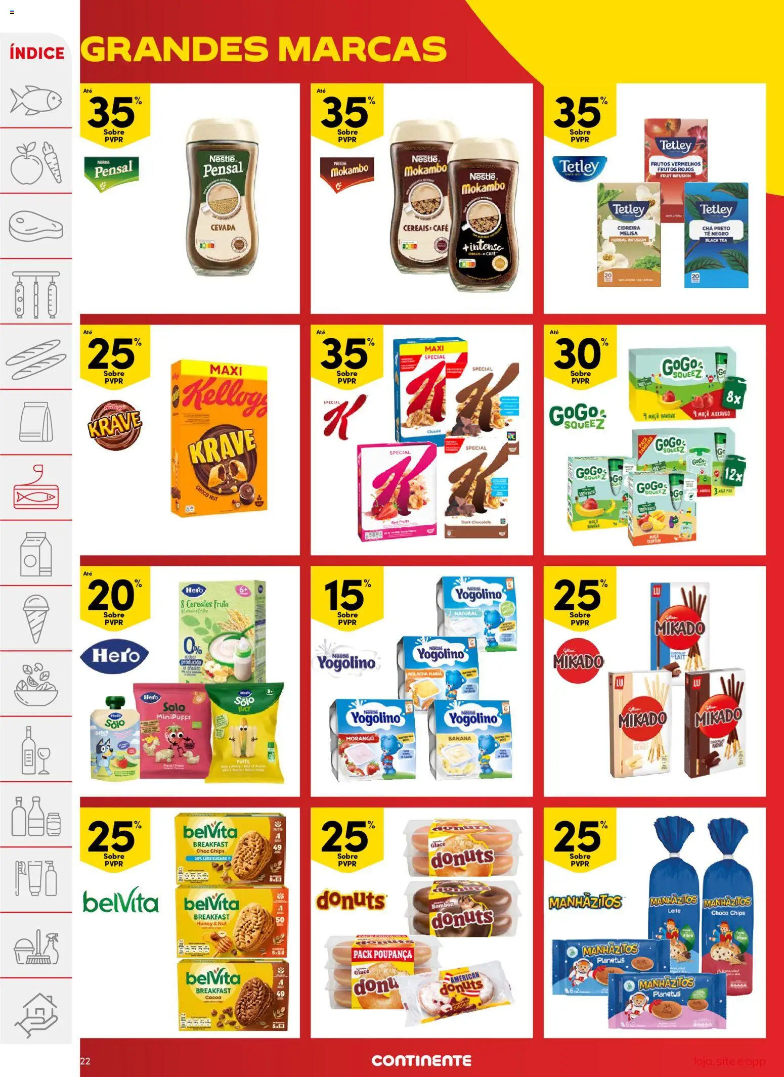 Continente folheto │ válido de 10.03.2026 | Página: 22 | Produtos: Leite, Iogurte, Café, Chocolate