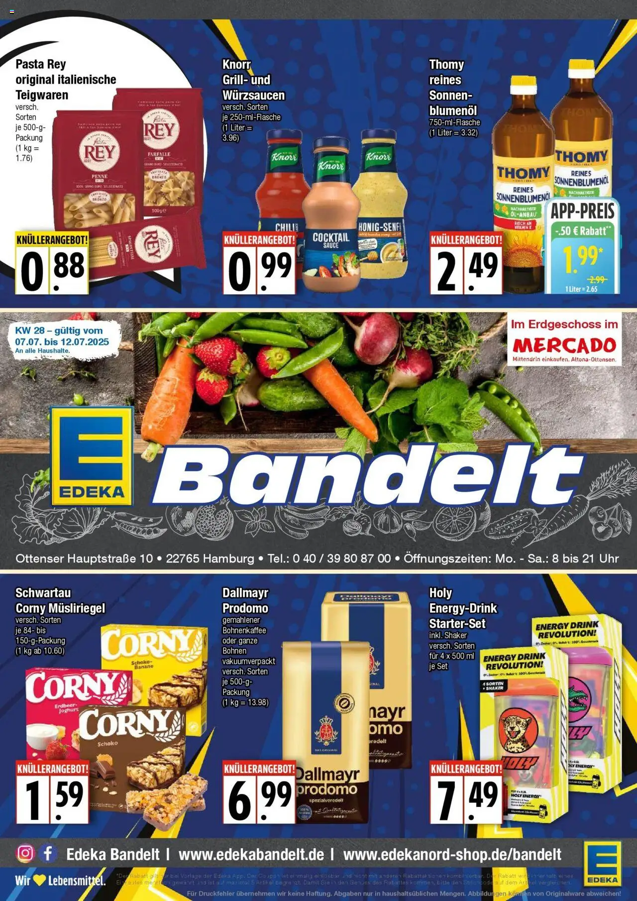 Edeka prospekt Hamburg	 - gültig ab dem 06.07.2025 | Seite: 1 | Produkte: Energy, Sonnenblumenol, Dallmayr, Dallmayr prodomo