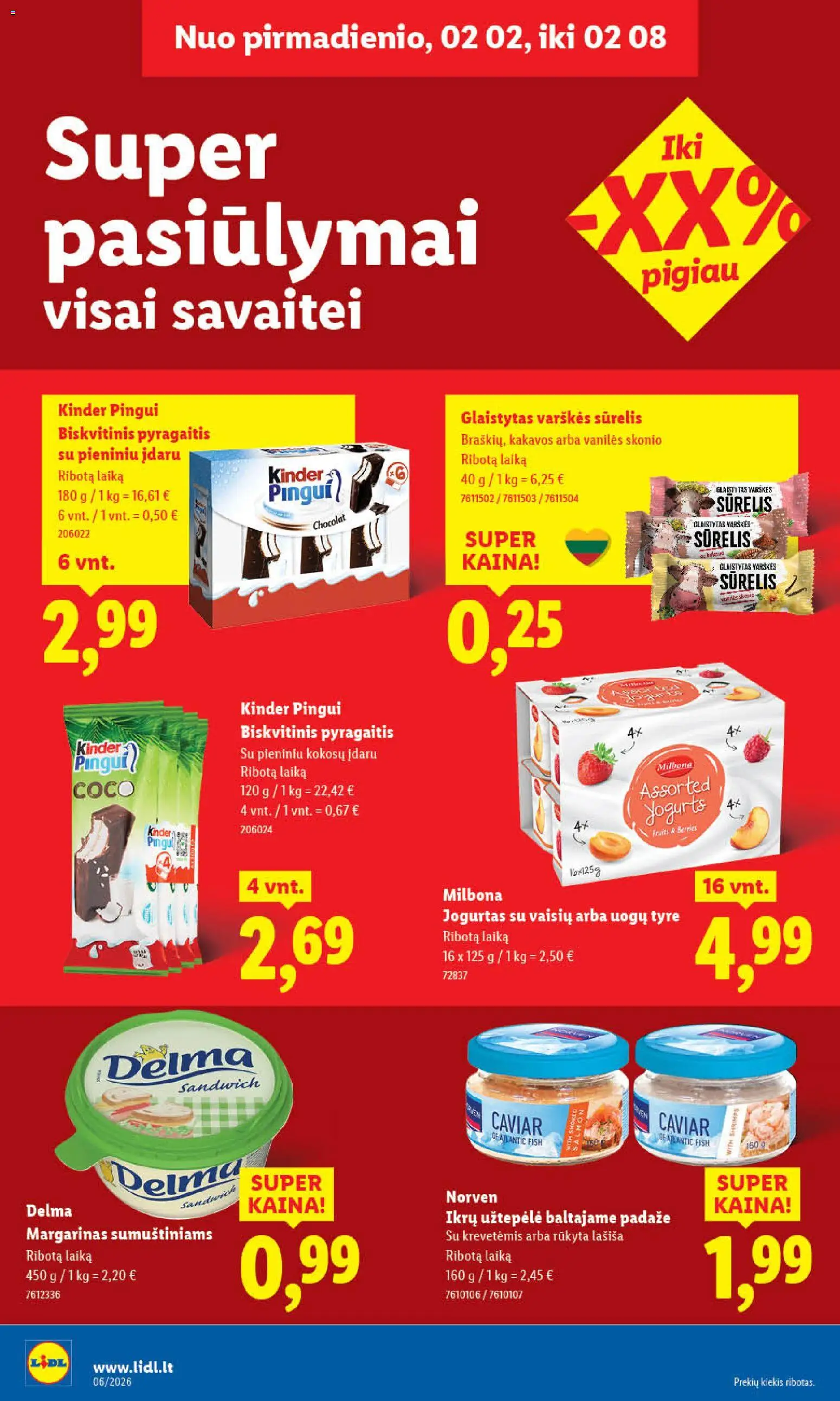 LIDL akcijos nuo 02.02.2026 | Puslapis: 14 | Prekių: Tyrė, Užtepėlė, Margarinas, Jogurtas