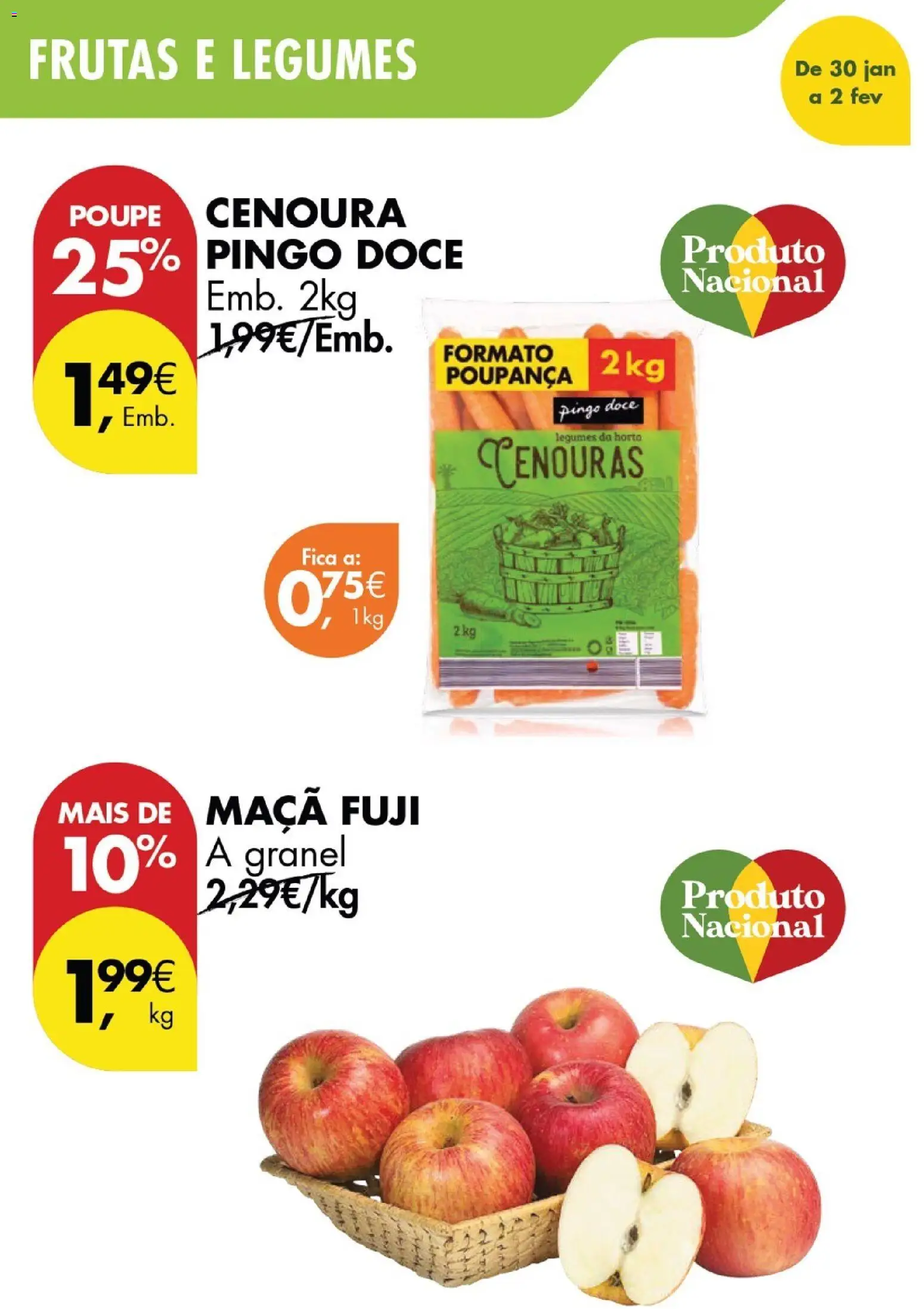 Pingo Doce Poupe este Fim de Semana │ válido de 30.01.2026 | Página: 6 | Produtos: Maça, Cenoura