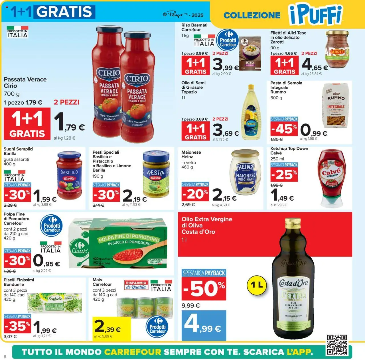 Volantino Carrefour del 05.05.2025 | Pagina: 8 | Prodotti: Riso Basmati, Succo, Riso, Pomodoro