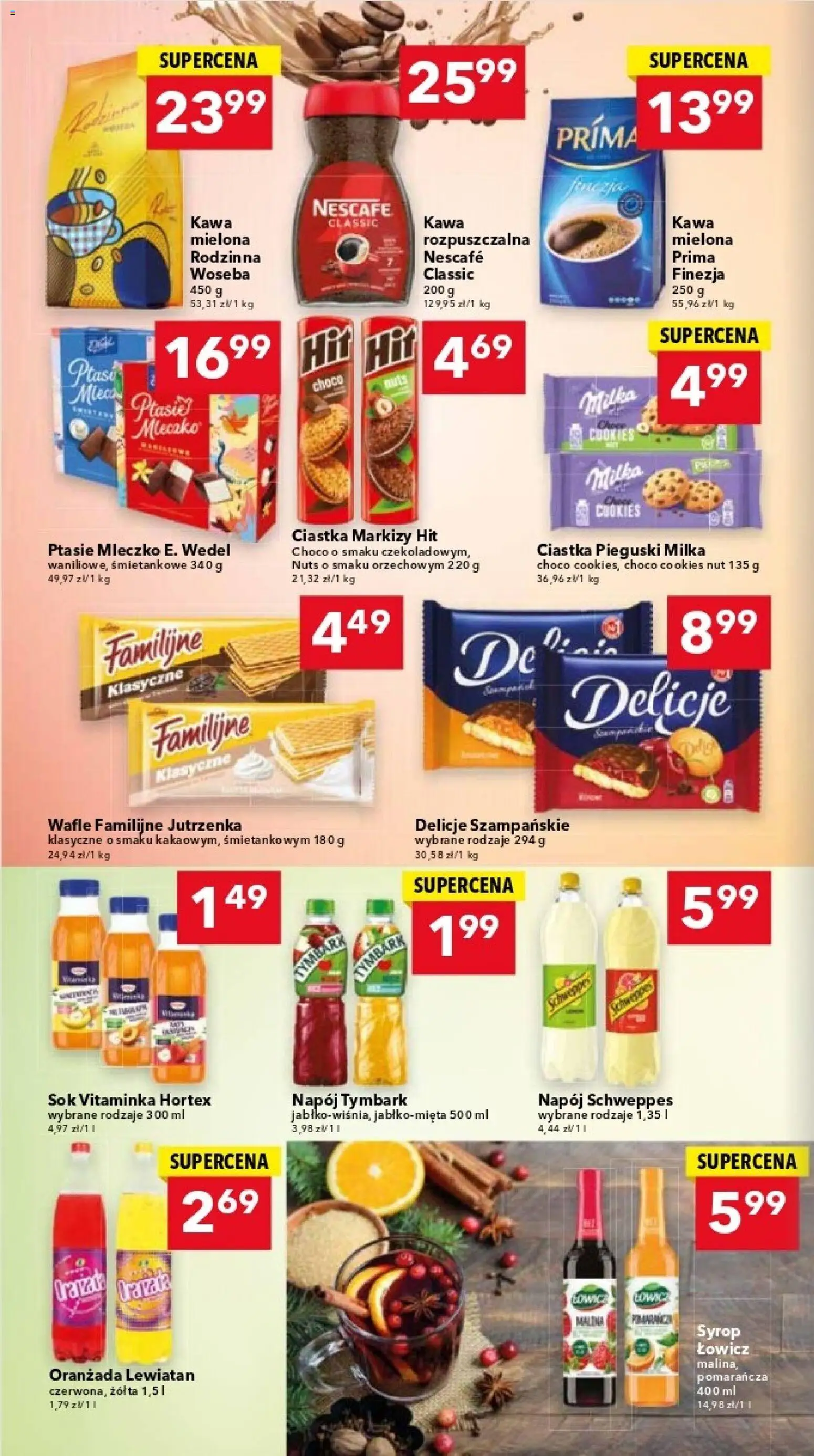 Lewiatan gazetka - Gdańsk od 20.11.2025 | Strona: 6 | Produkty: Wafle, Nescafe, Kawa, Sok
