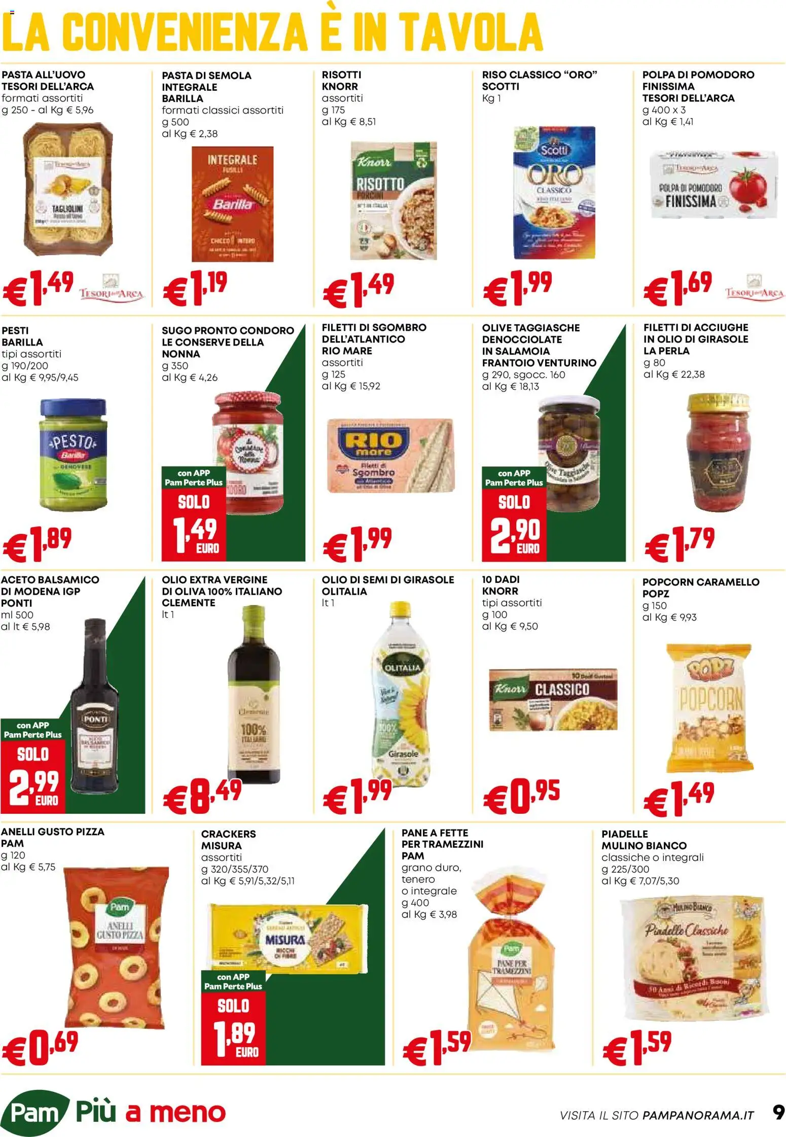 Volantino PAM del 29.01.2026 | Pagina: 9 | Prodotti: Pomodoro, Olive, Crackers, Acciughe