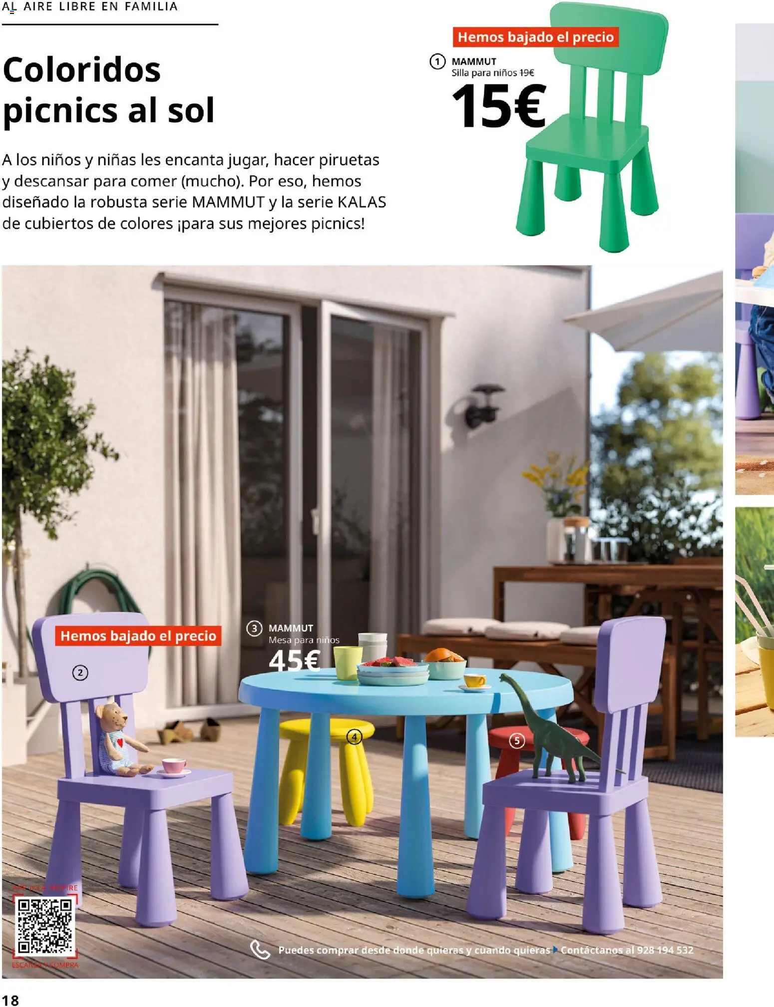 Catálogo IKEA Muebles de exterior │ válido desde el 10.12.2025 | Página: 18 | Productos: Mesa, Silla, Mesa para niños