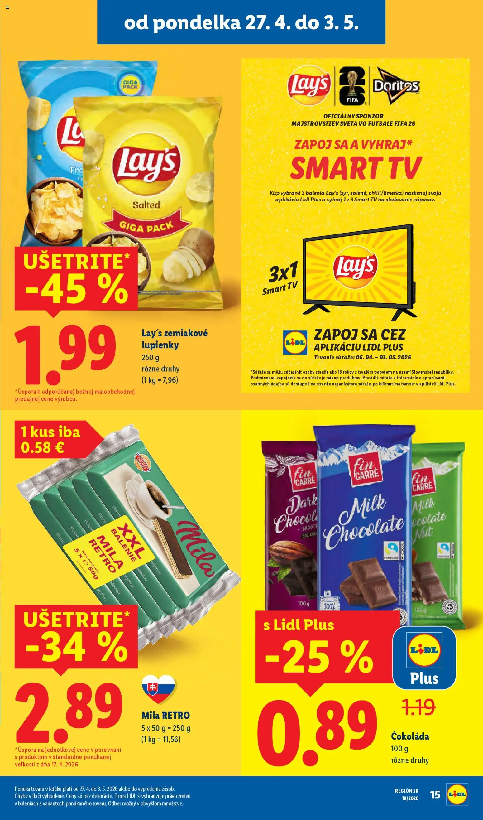 Nové Lidl akcie – leták je platný od 27.04.2026 | Strana: 17 | Produkty: Tv, Smart TV, Mila