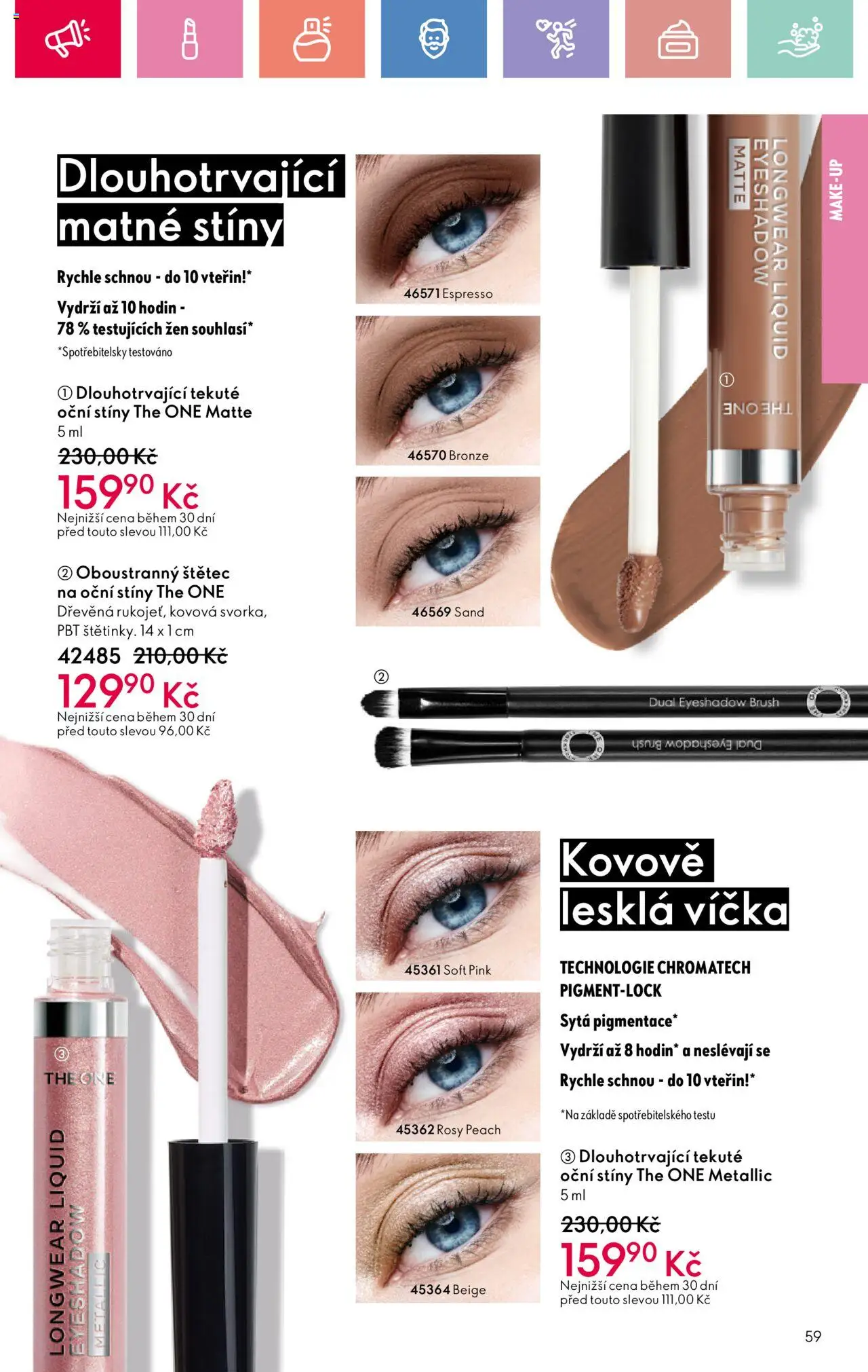 Oriflame katalog č.08/2025 od 25.05.2025 | Strana: 59 | Produkty: Makeup, Štětec, Oční stíny