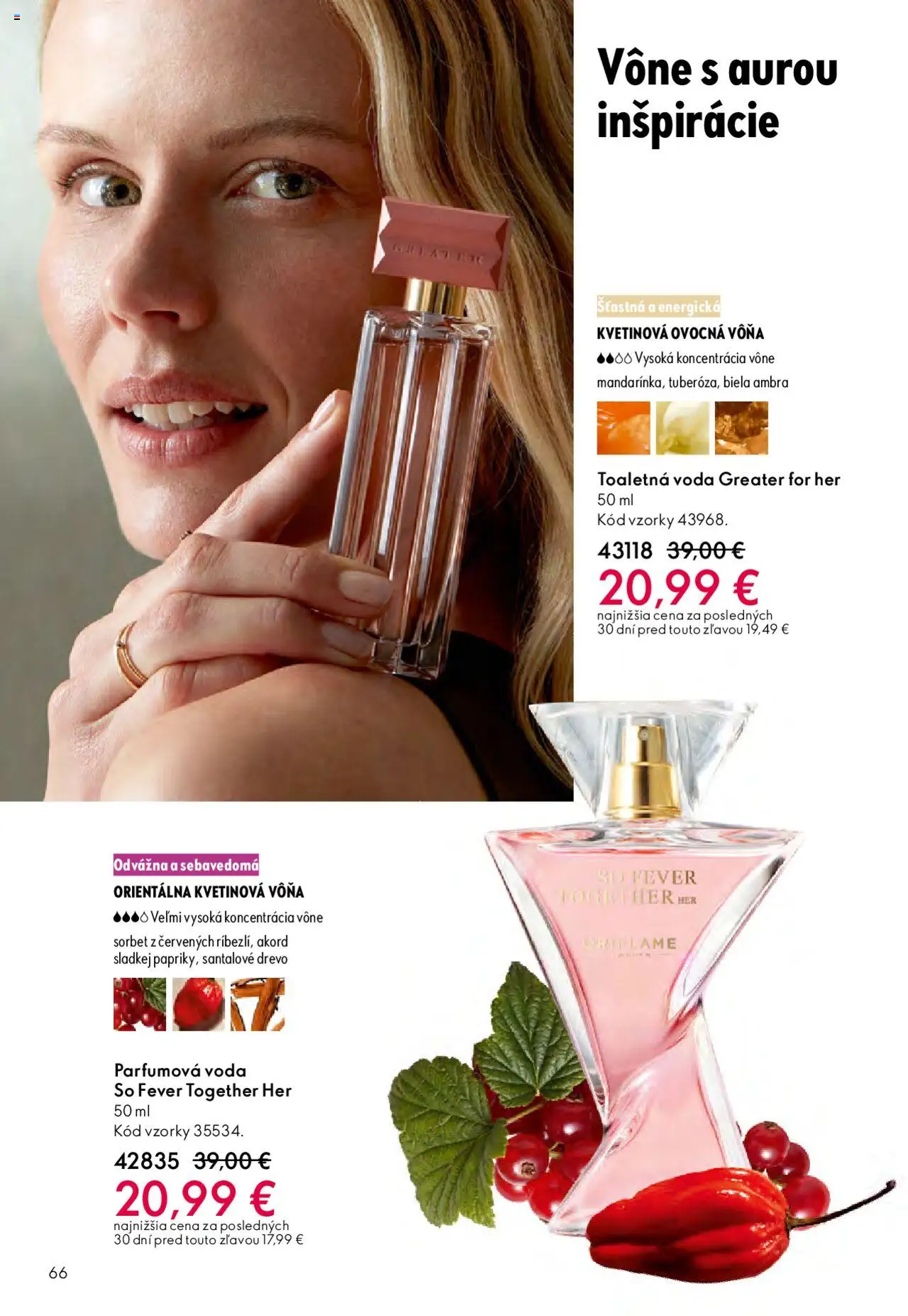 Nové Oriflame akcie – leták je platný od 22.10.2025 | Strana: 66 | Produkty: Toaletná voda, Sorbet, Voda