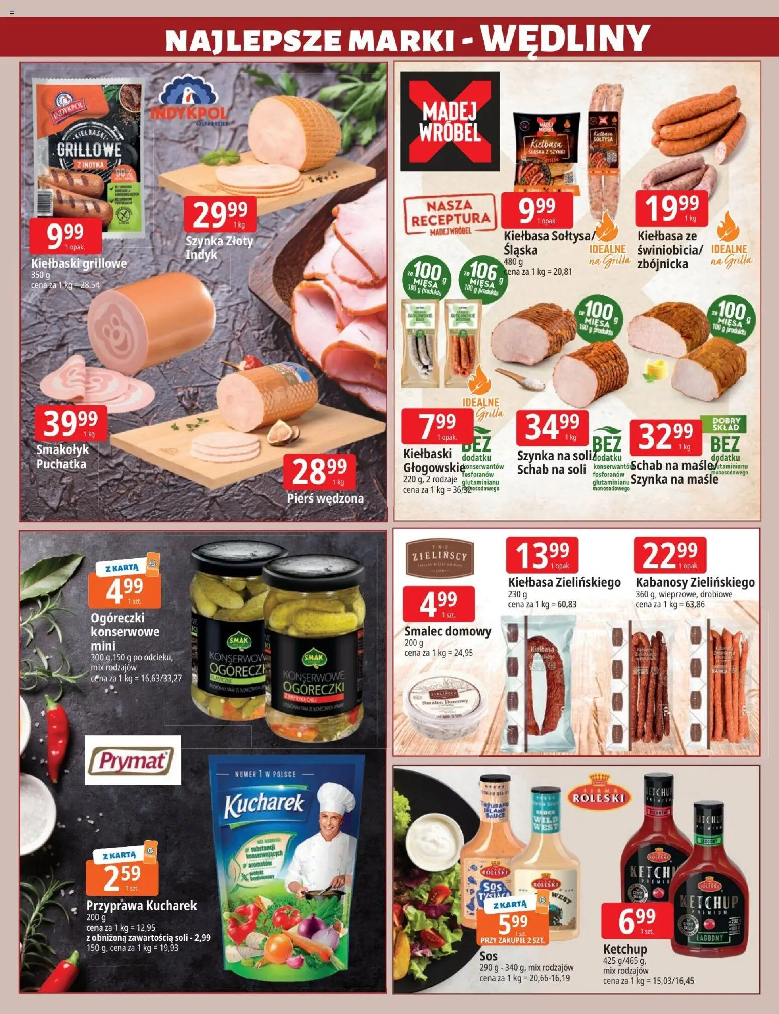 E.Leclerc gazetka - Zielona Góra od 28.04.2026 | Strona: 3 | Produkty: Karta, Kabanosy, Kiełbaski, Wędliny